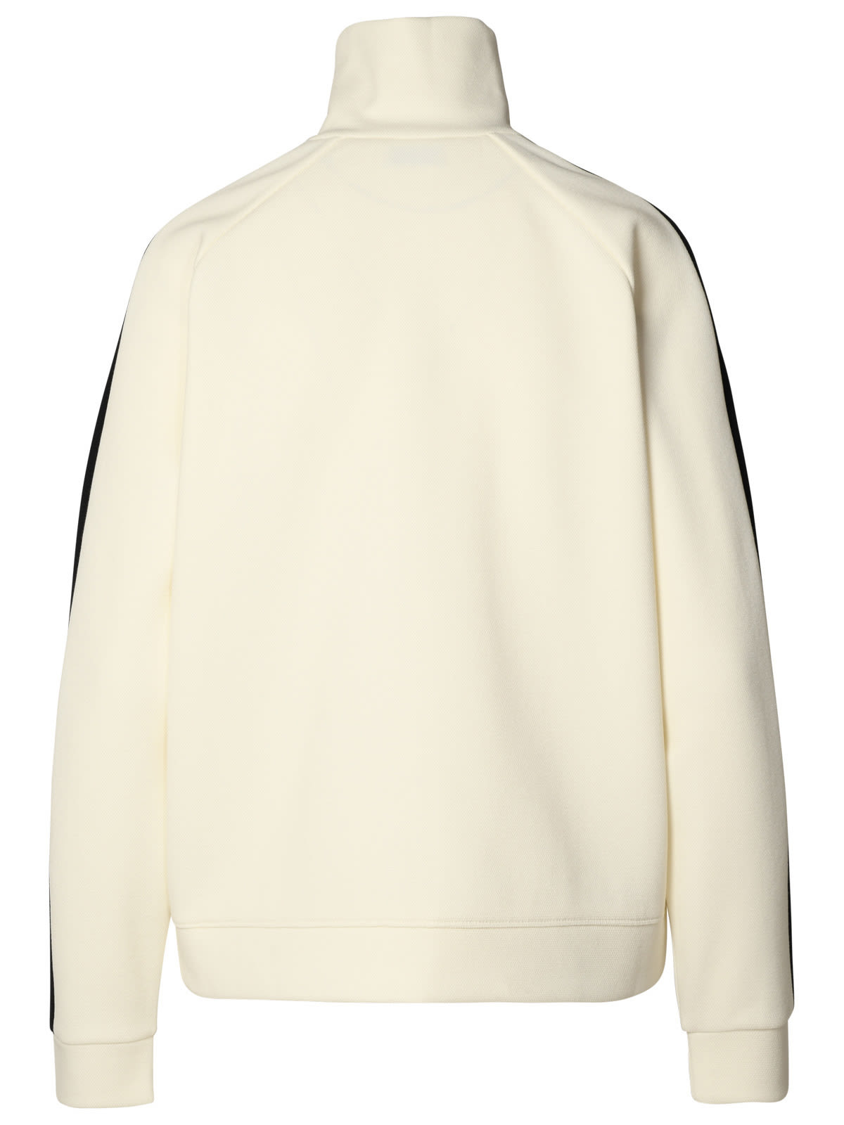 Shop Moncler Ivory Cotton Blend Sweatshirt In White