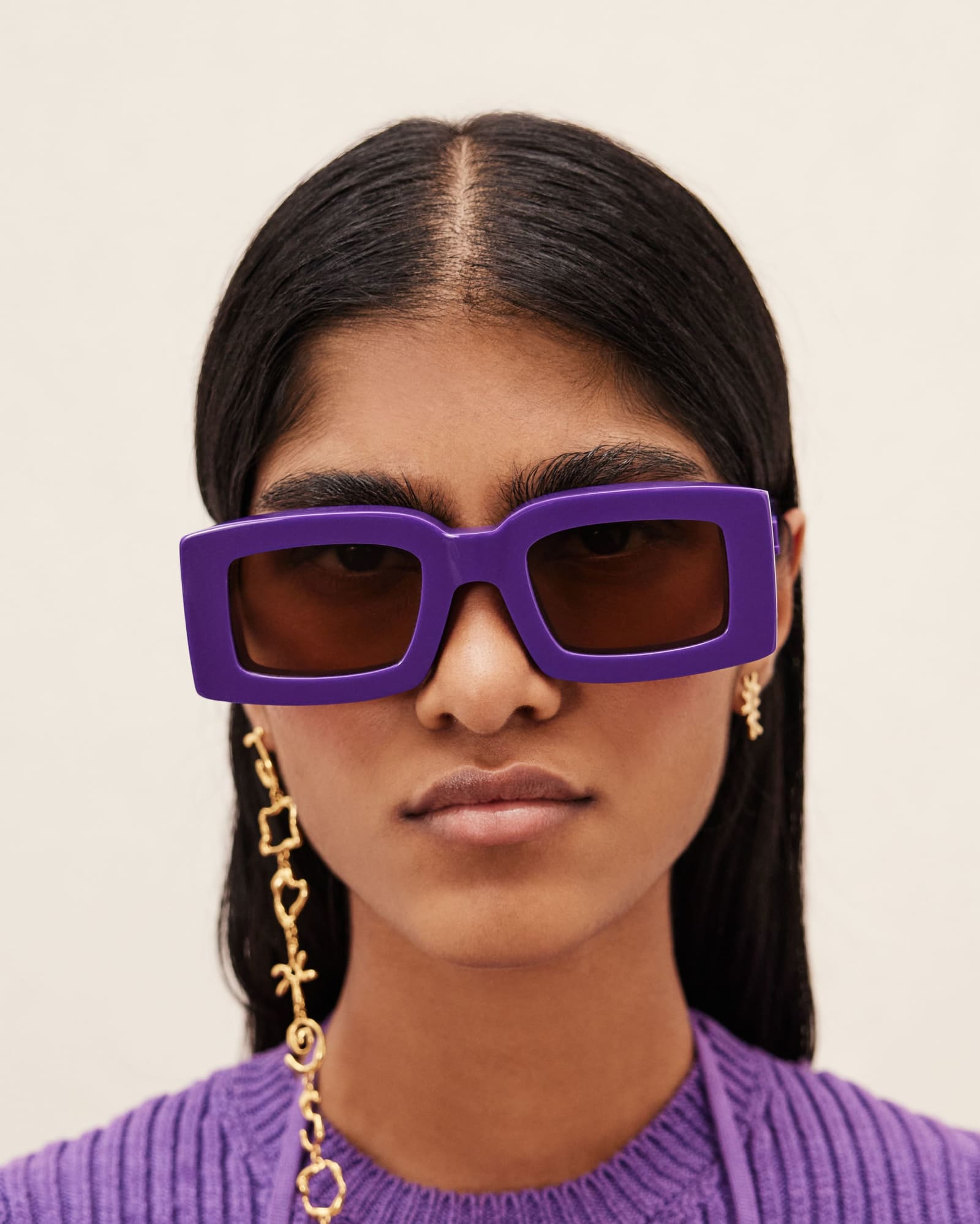 Les Lunettes Tupi Sunglasses In Violet