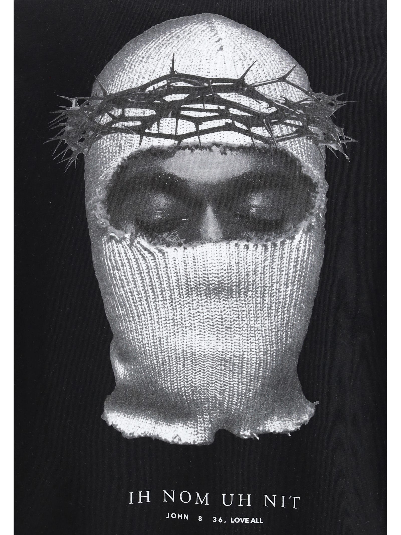 Ih Nom Uh Nit Crown Mask Sweatshirt In Black