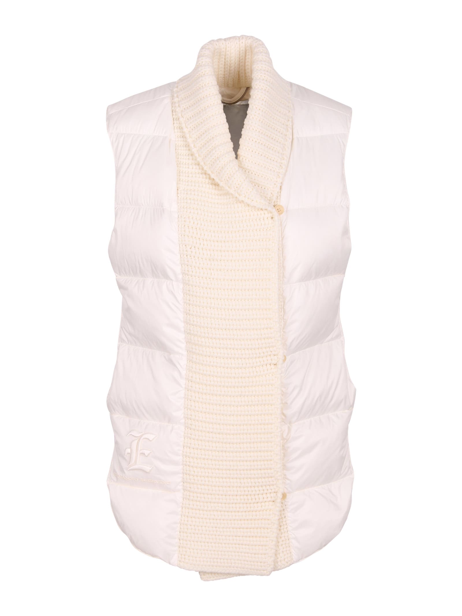 Ermanno Scervino Padded Vest With Knitted Detail