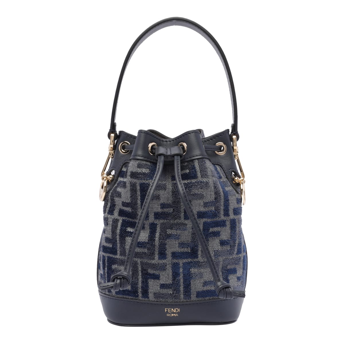 Shop Fendi Ff Mon Tresor Bucket Bag In Blue