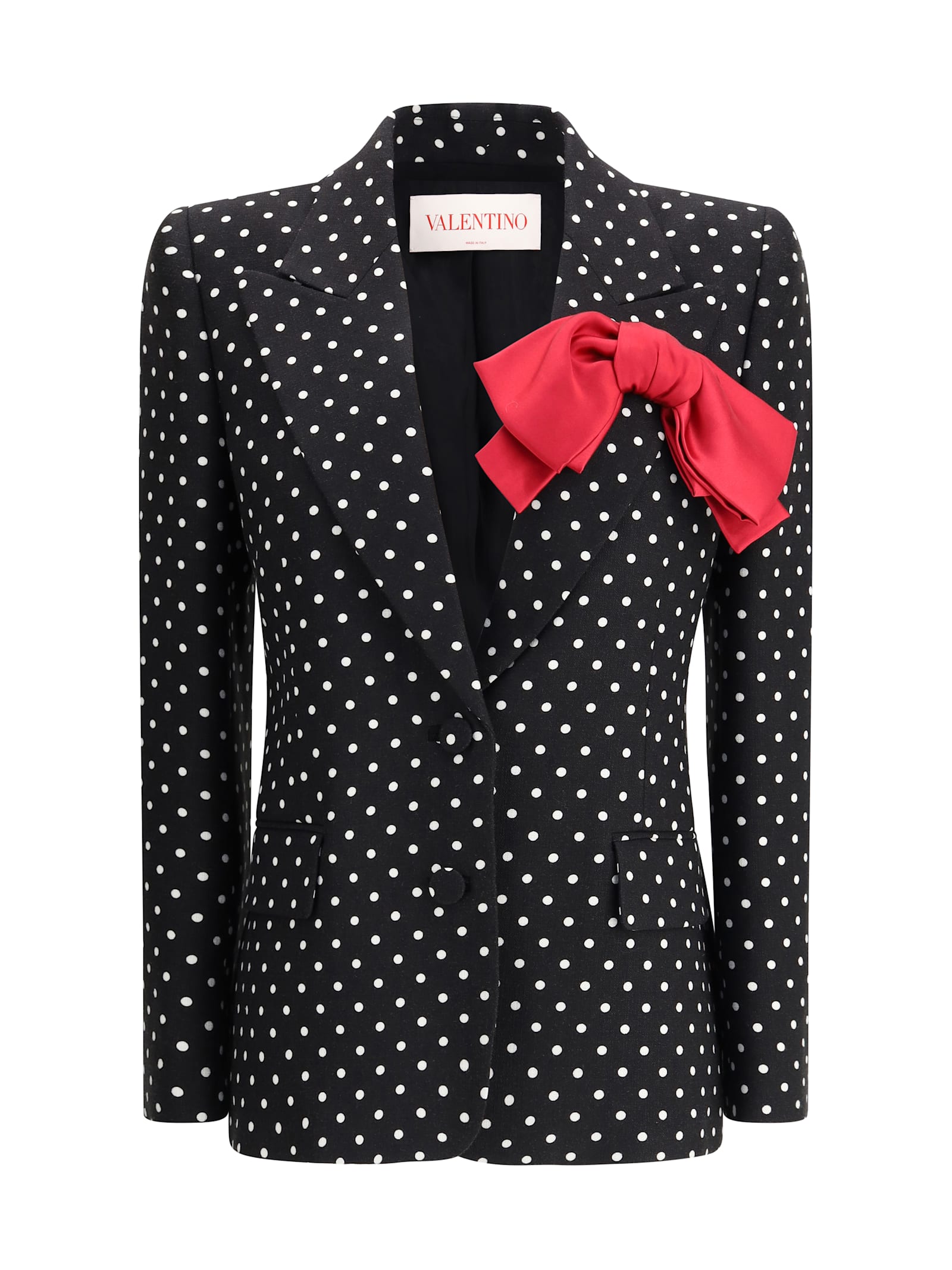 Polka Dot Single-breasted Blazer
