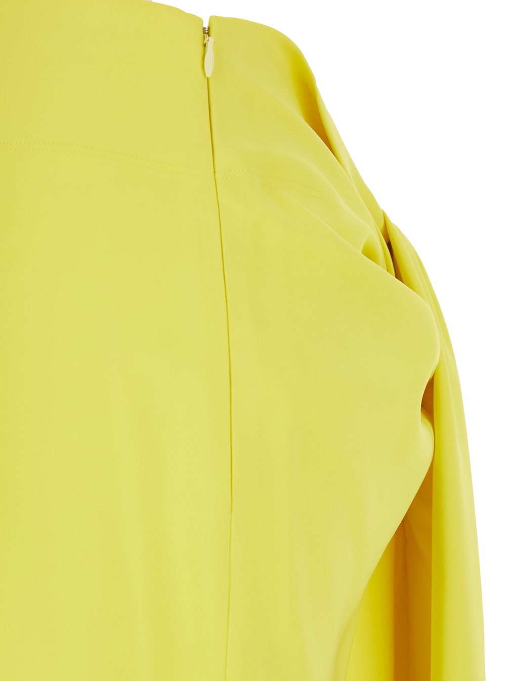 Jacquemus Hourglass Draped Midi Skirt In Yellow