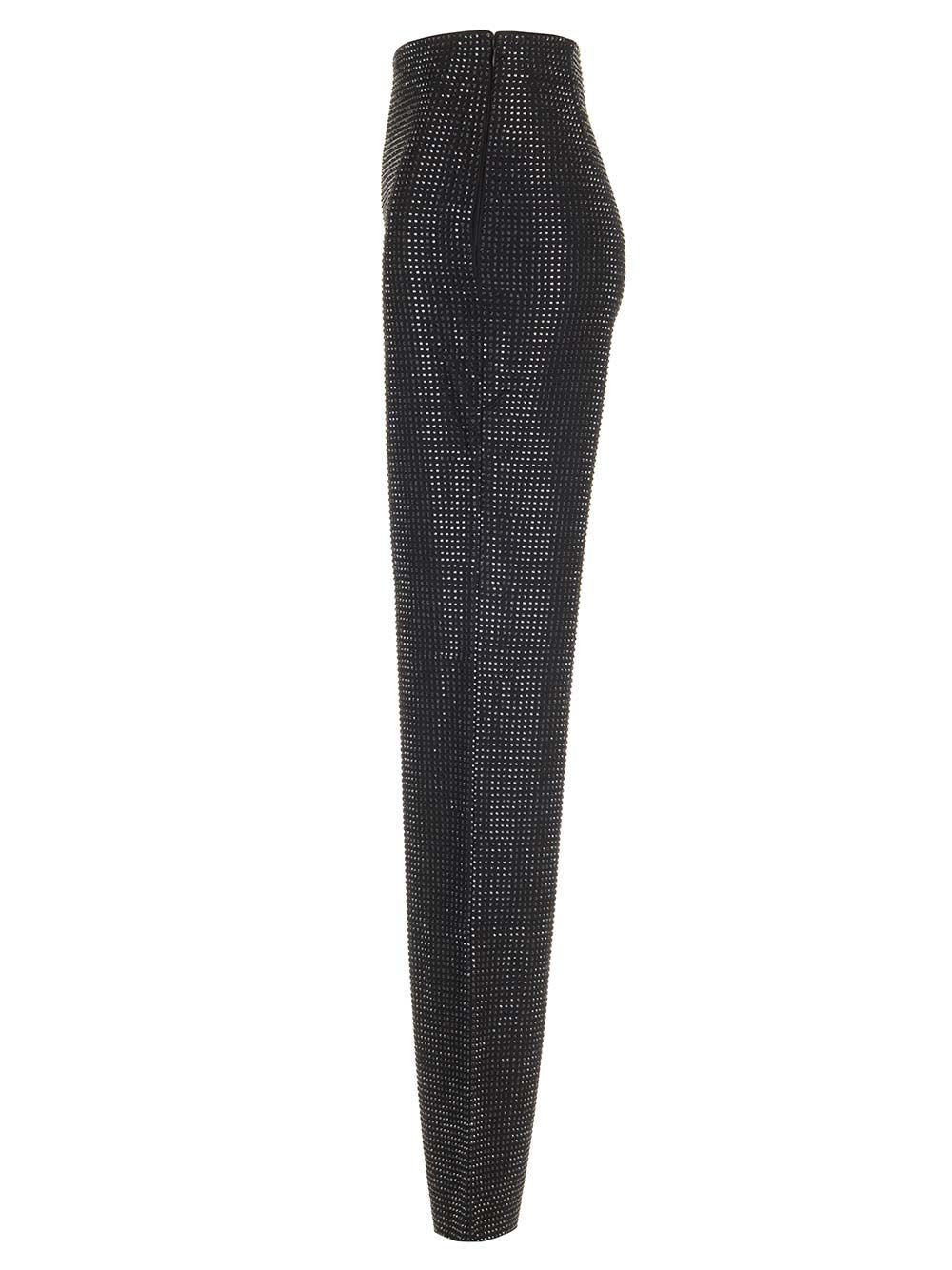 Shop Roland Mouret Embellished Boot Cut Trousers In Black