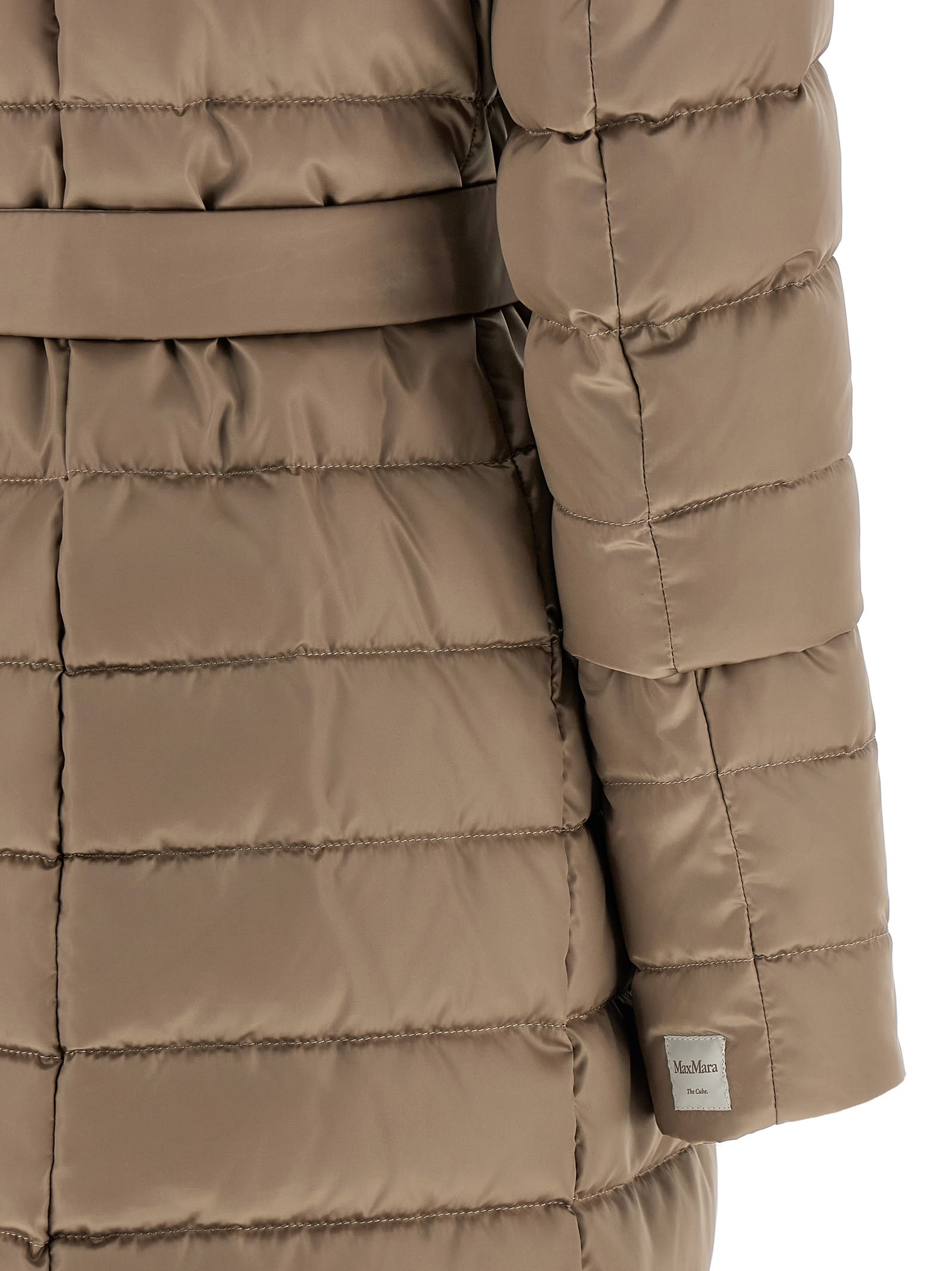 Max Mara The Cube Novef Reversible Down Jacket In Brown