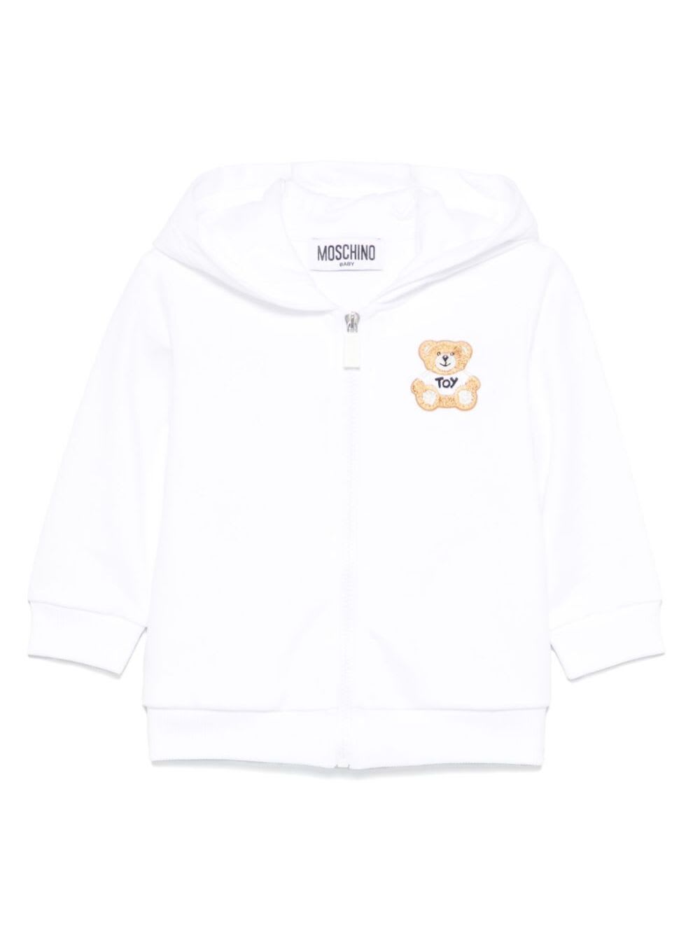 Moschino Hooded Sweatshirt Addition In White