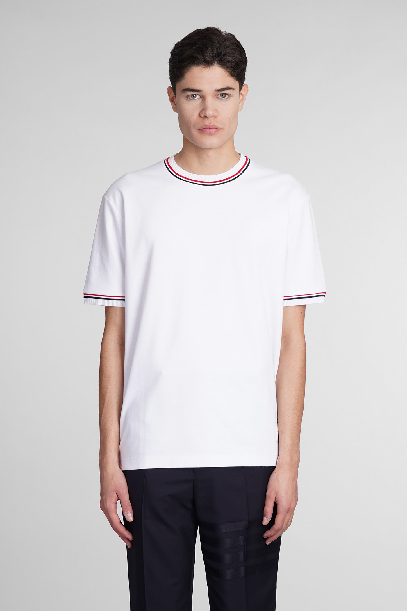 Shop Thom Browne T-shirt In White Cotton