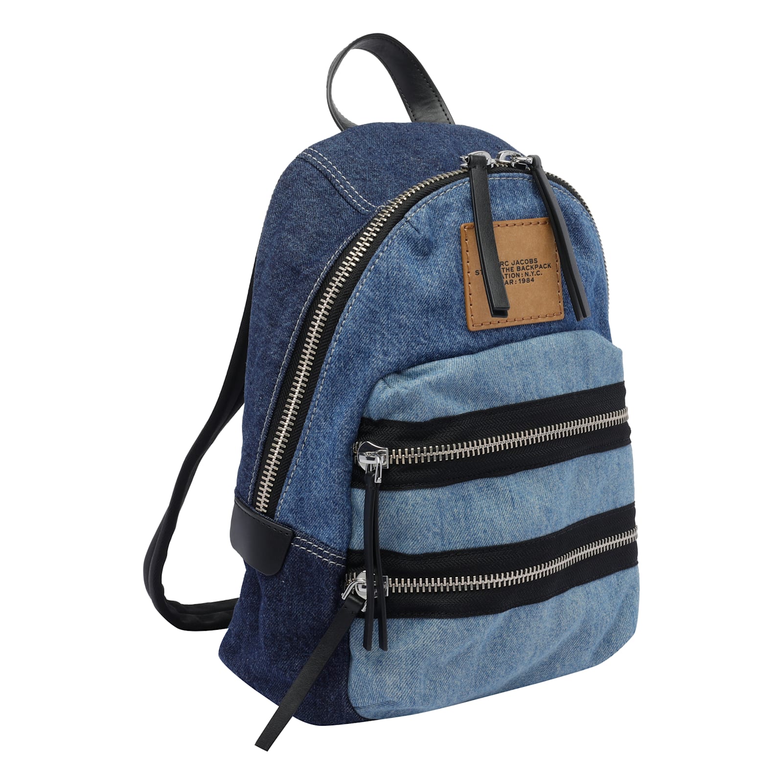 Marc Jacobs Women The Biker Colorblock Denim Medium Backpack In Blue