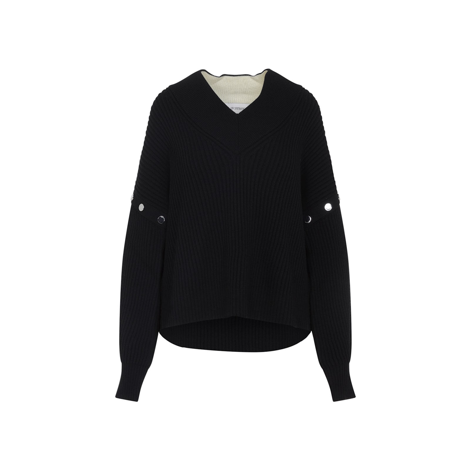 Sportmax Oversized Jumper With Detachable Sleeves In Blue
