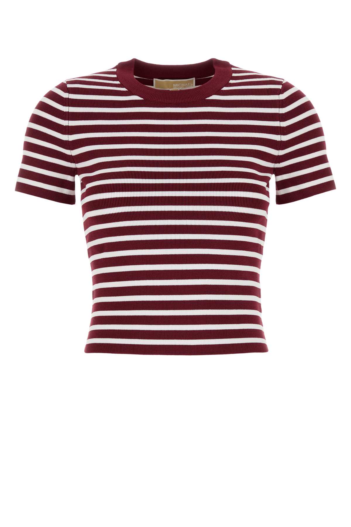 Embroidered Stretch Viscose Blend T-shirt
