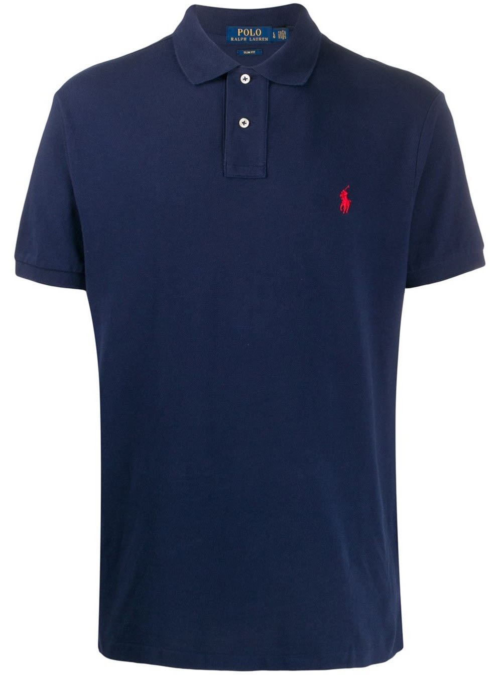 POLO RALPH LAUREN BLUE JERSEY POLO SHIRT WITH LOGO,710795080007