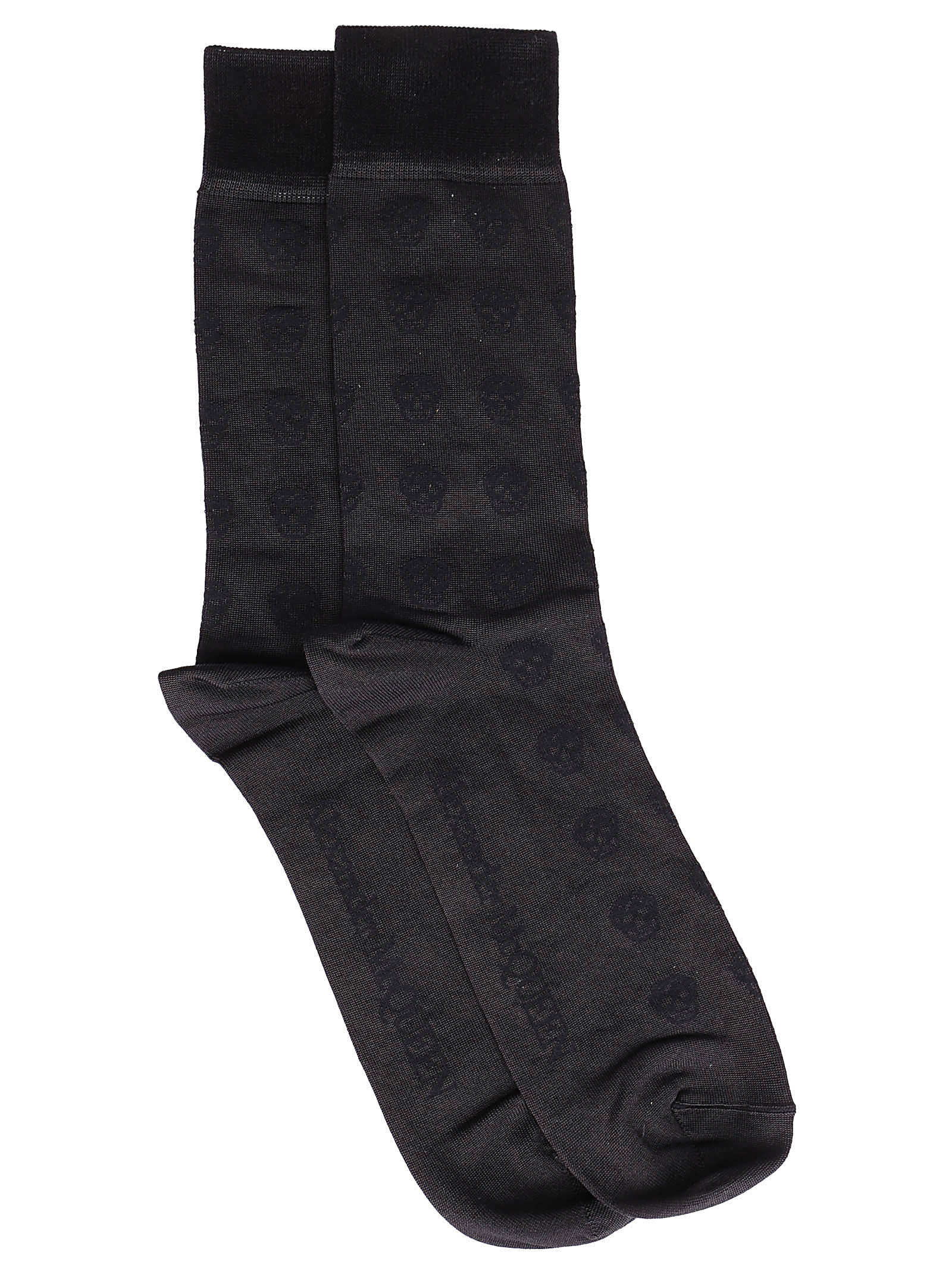 Alexander Mcqueen Black Silk Blend Socks