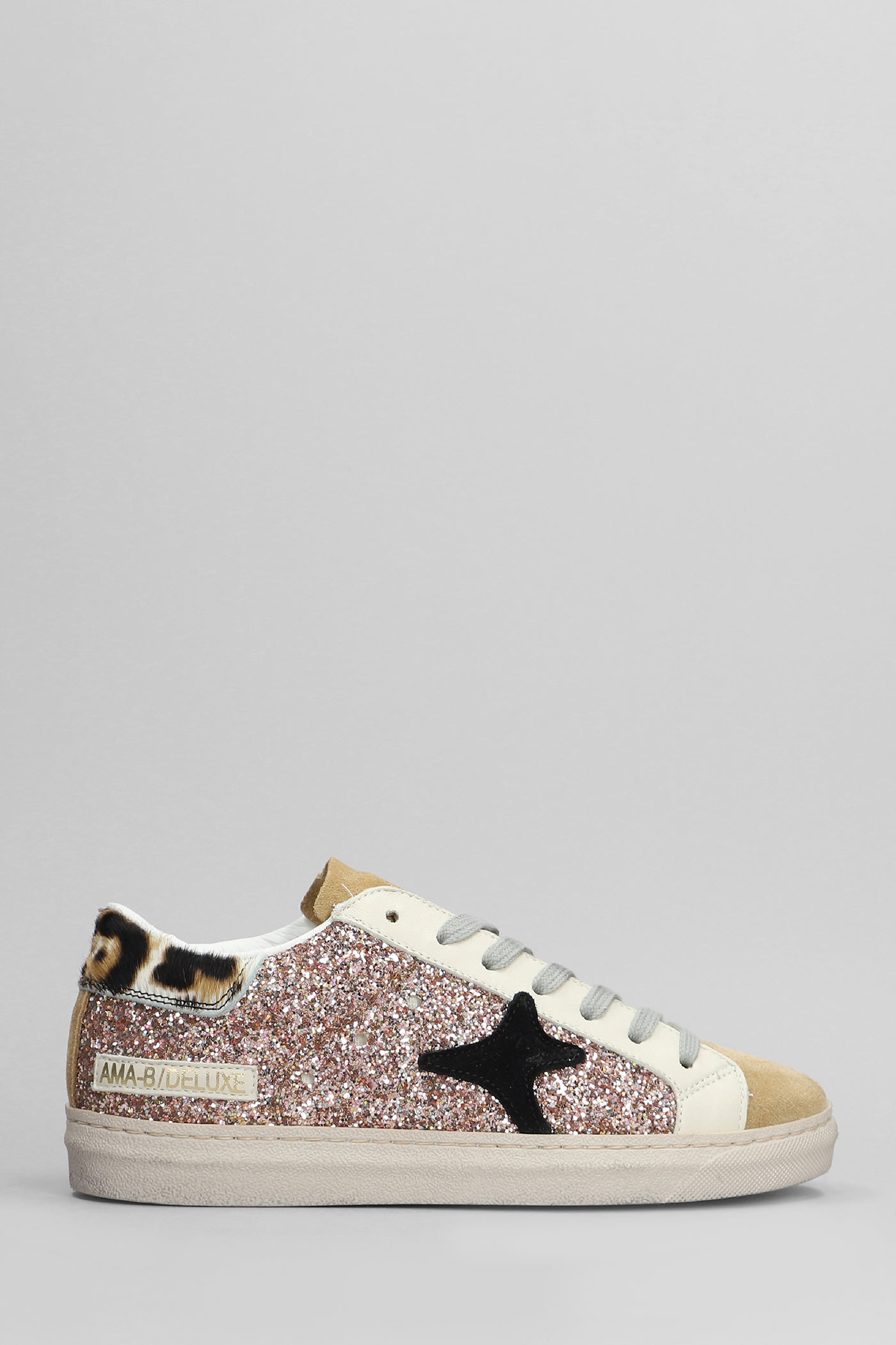 Shop Ama Brand Sneakers In Multicolor Glitter