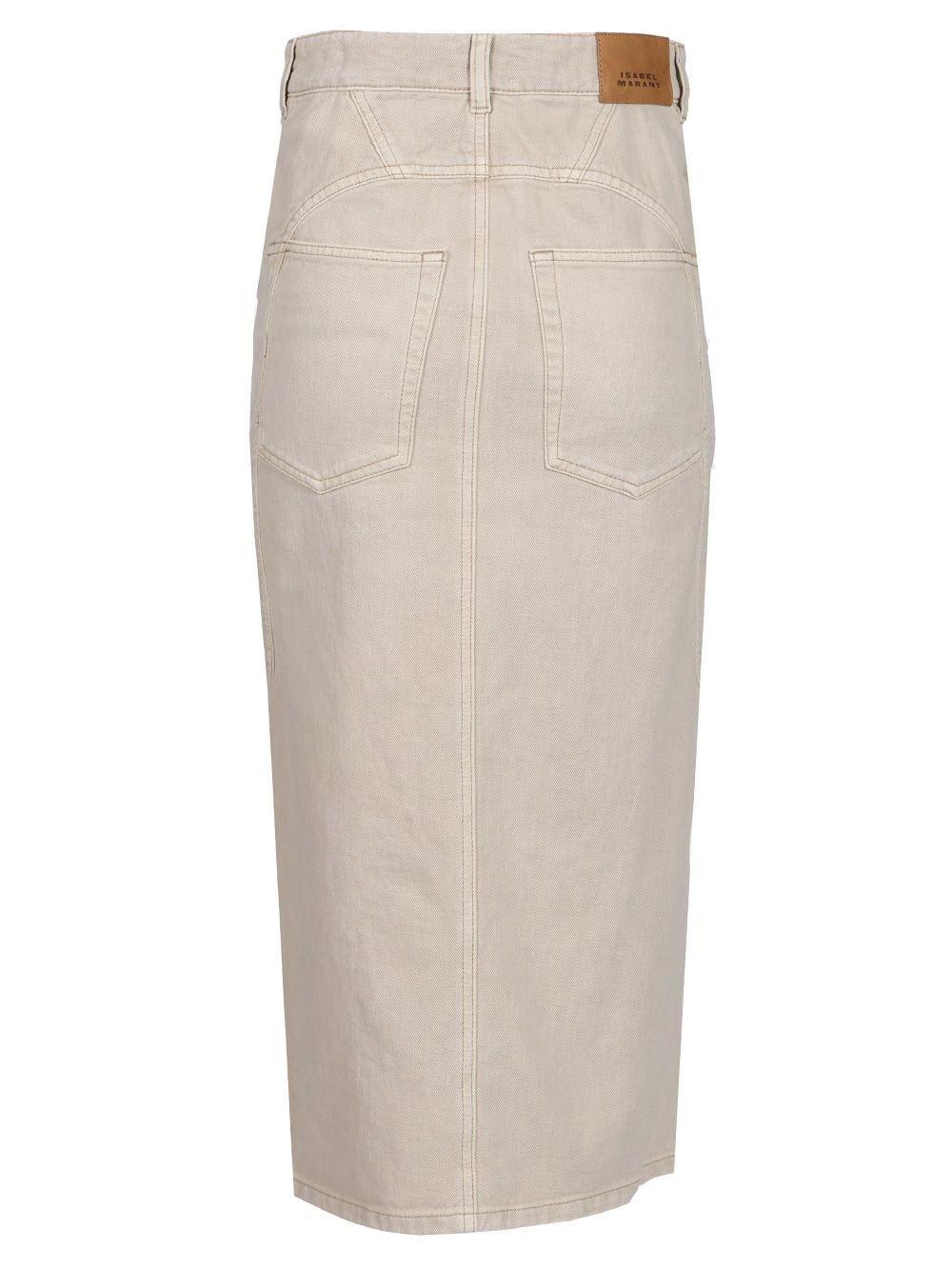 Isabel Marant Wide-leg Beryl Jeans In Ecru In Beige