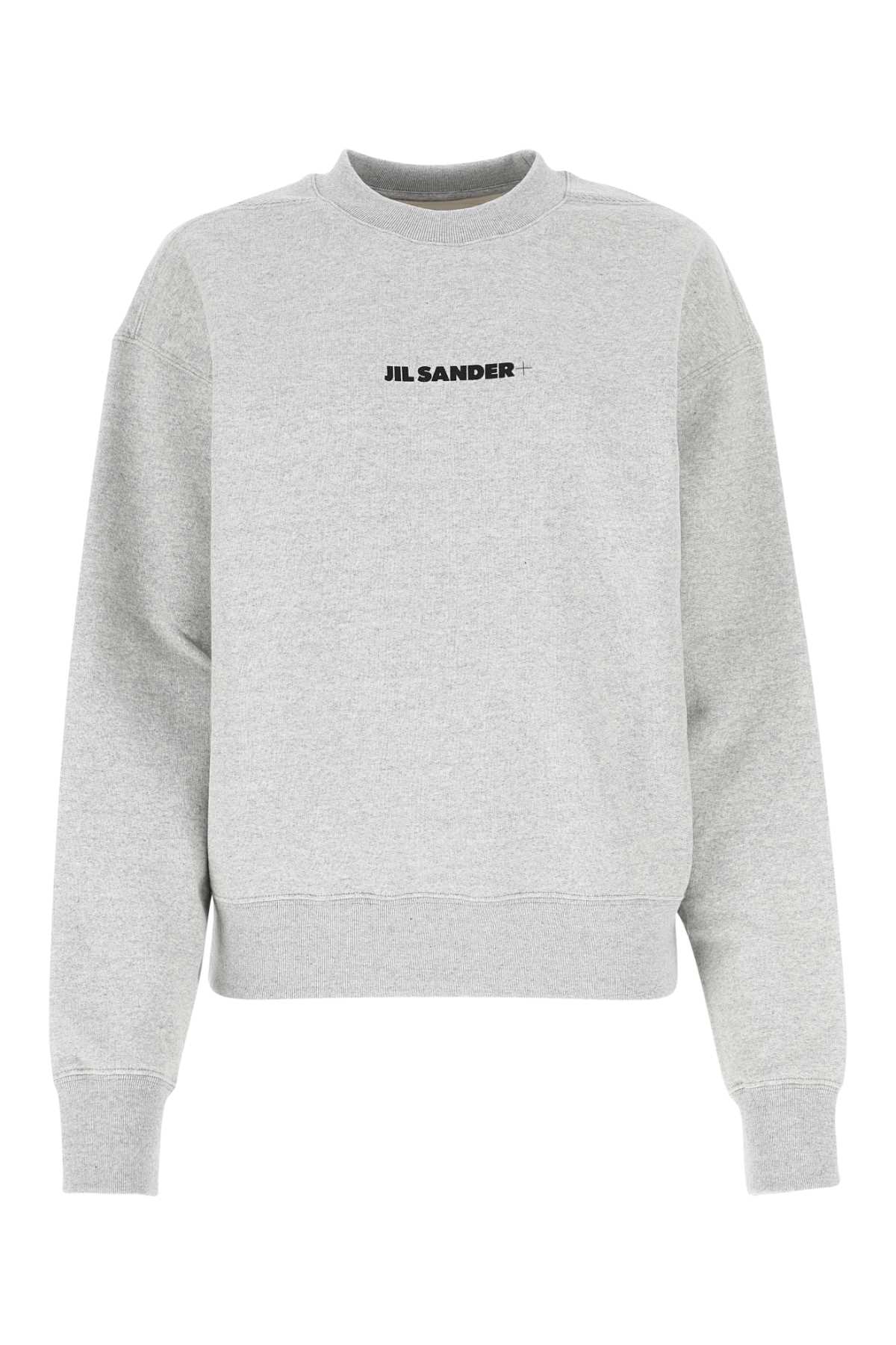 Melange Grey Cotton Oversize Sweatshirt