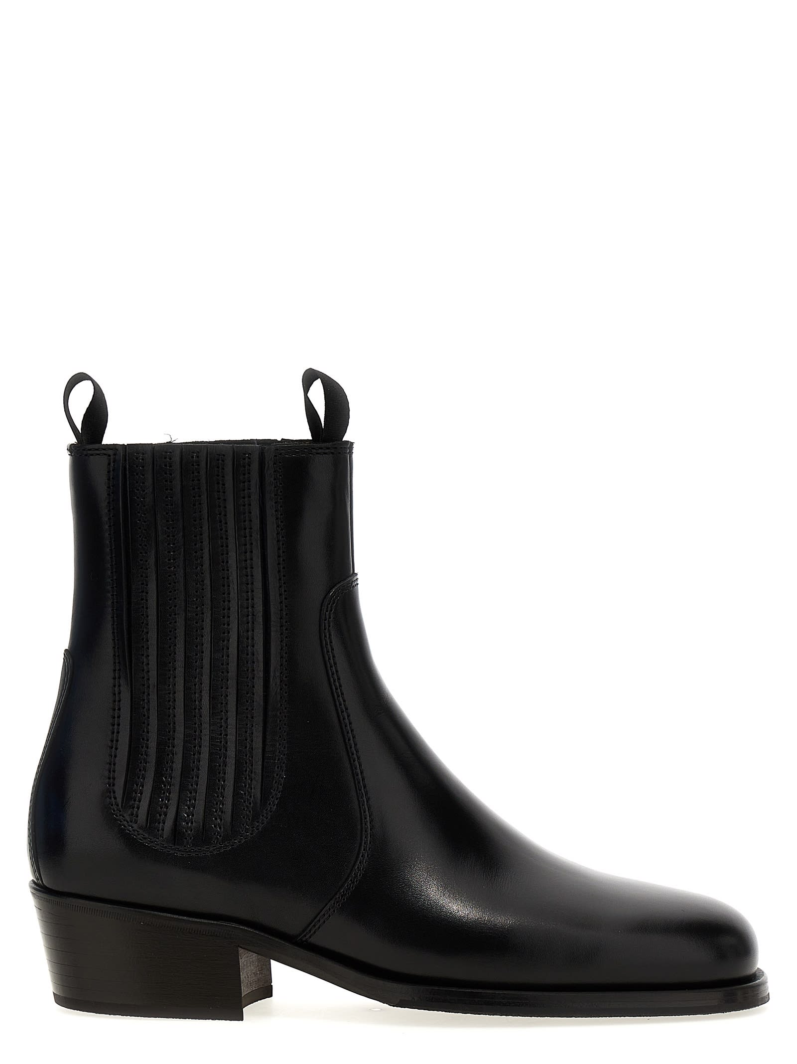 LEMAIRE CHELSEA LEATHER ANKLE BOOTS 