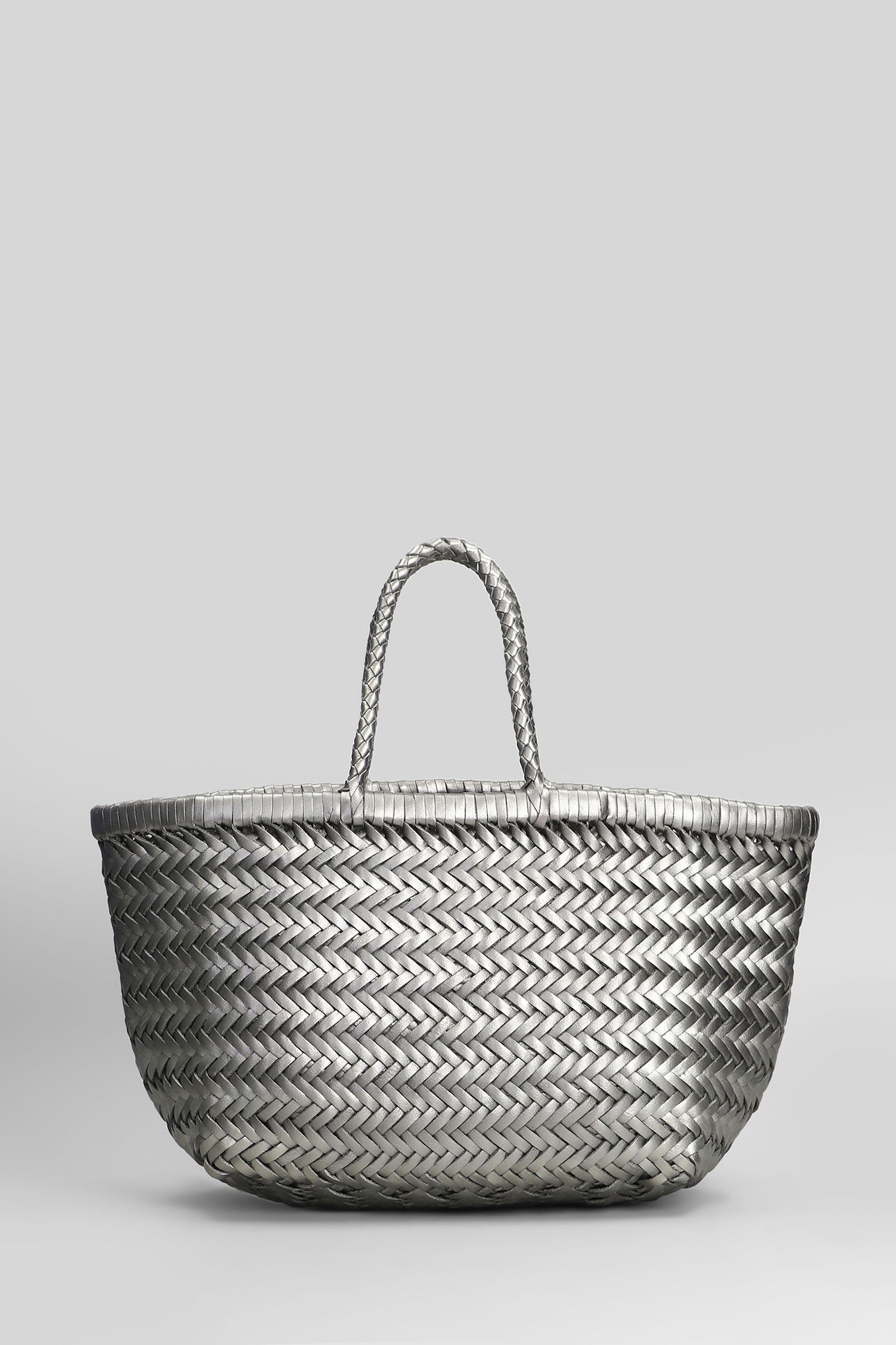 Dragon Diffusion Bamboo 3 Jump Small Tote In Gunmetal Leather In Gray