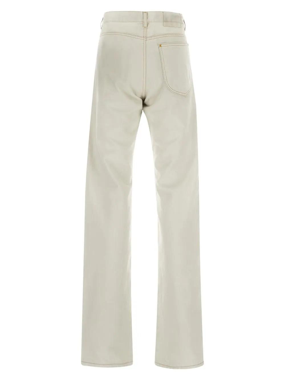 Shop Maison Margiela Jeans In White