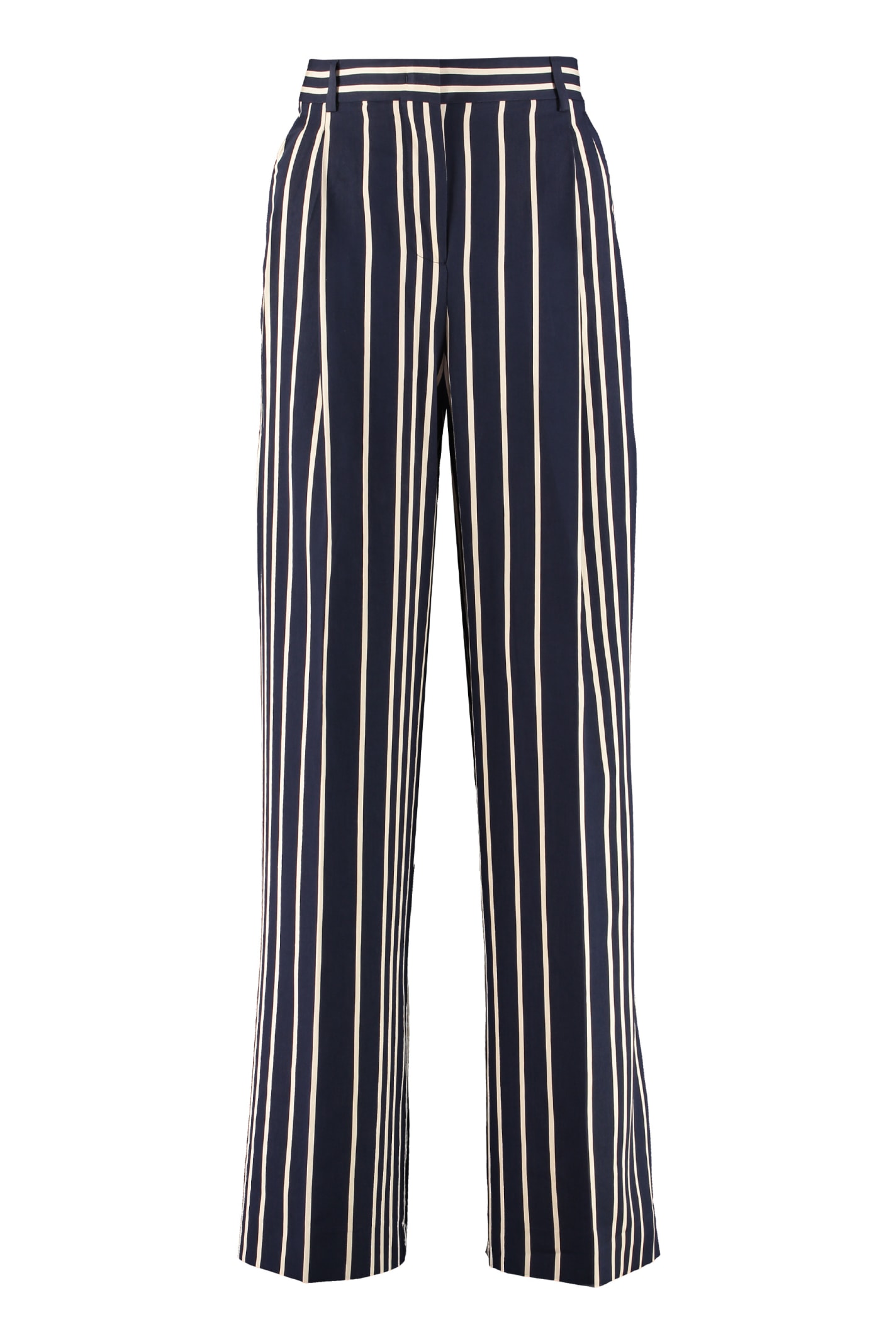 WEEKEND MAX MARA PINA STRIPED PALAZZO TROUSERS,11276761