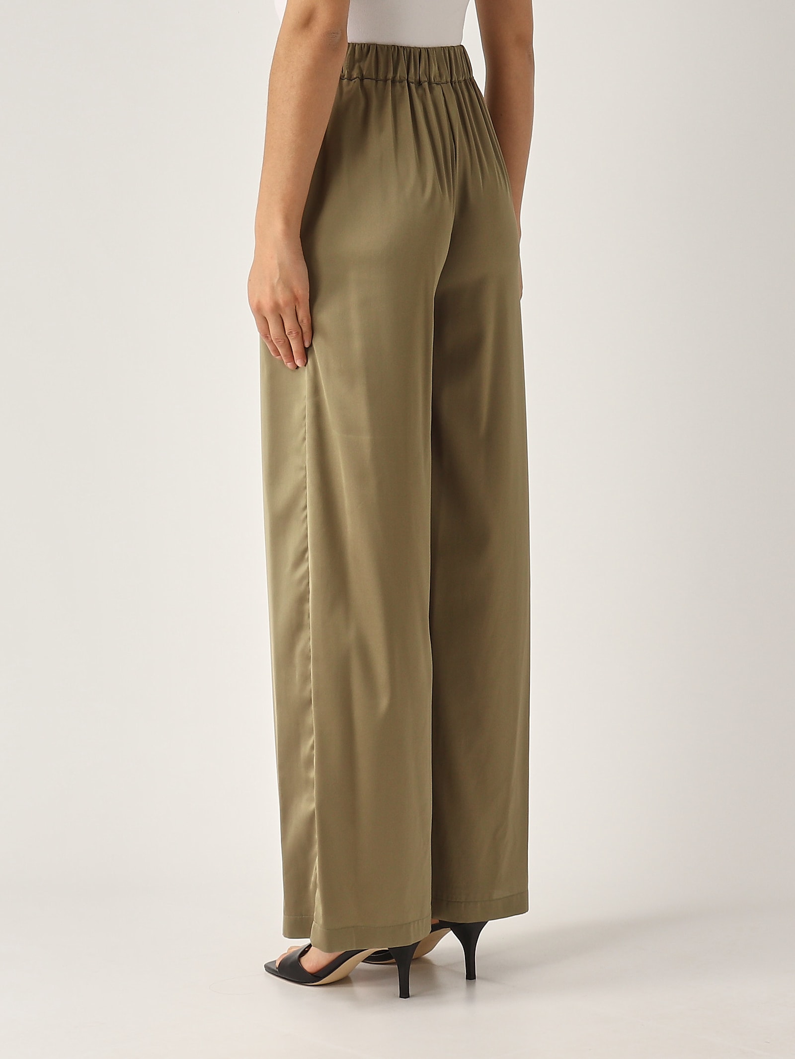 Gran Sasso Pantalone Palazzo Trousers In Brown