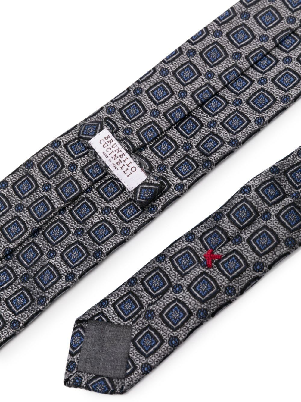 Shop Brunello Cucinelli Colored Tie In Grey Blue