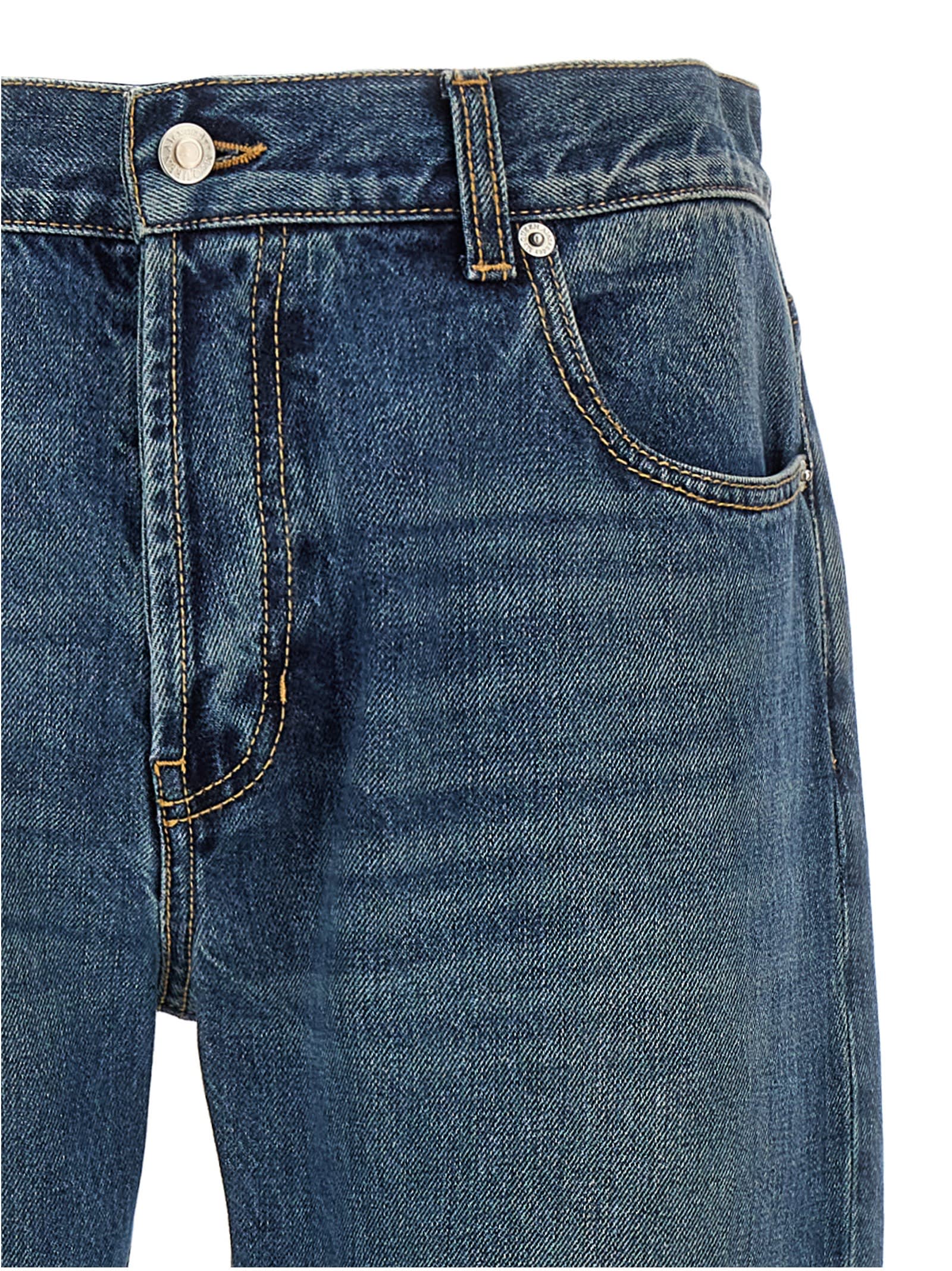 Shop Alexander Mcqueen Trompe Loeil Pocket Jeans In Blue