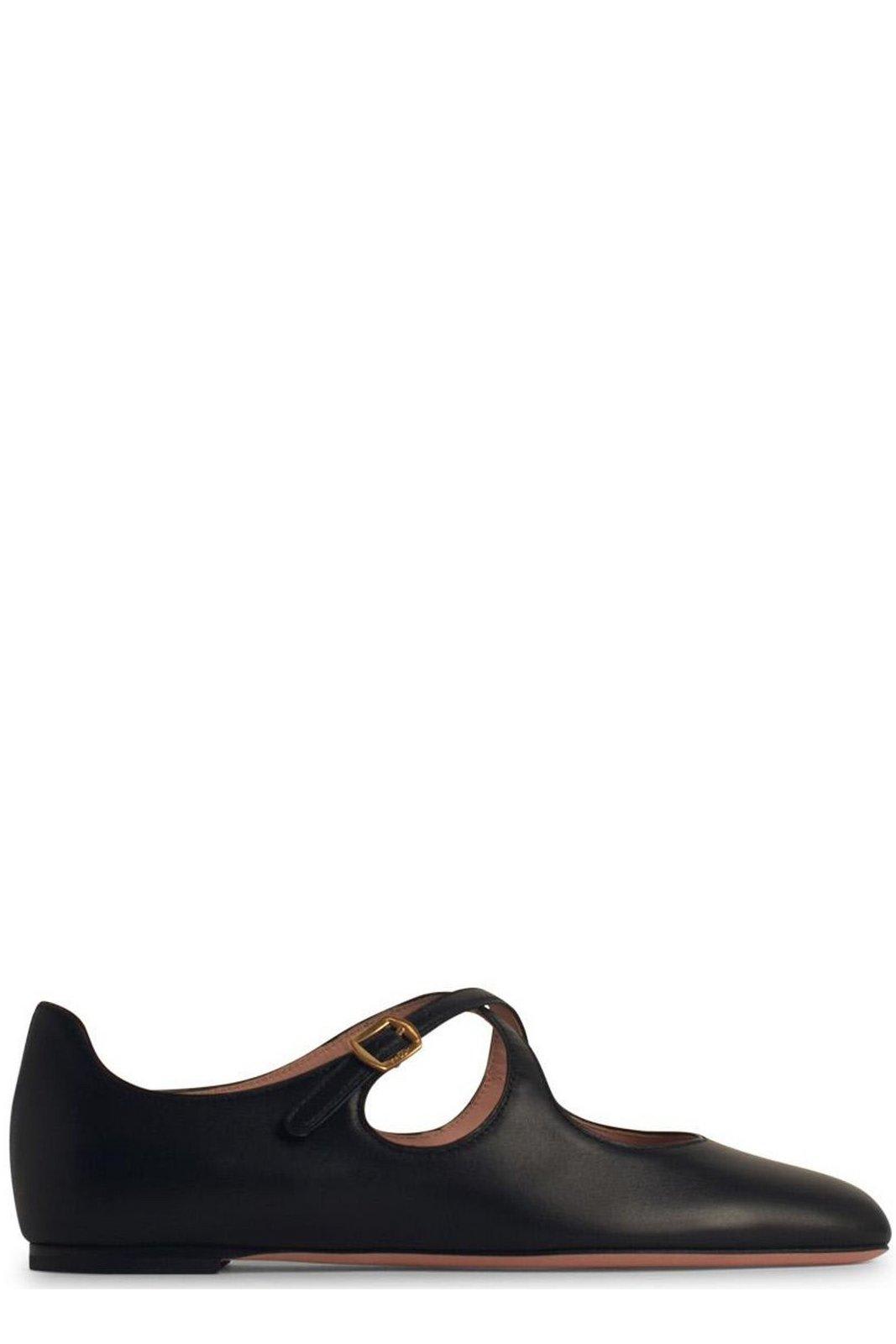 Bally Leather Cut-out Ballerinas Flat Sole