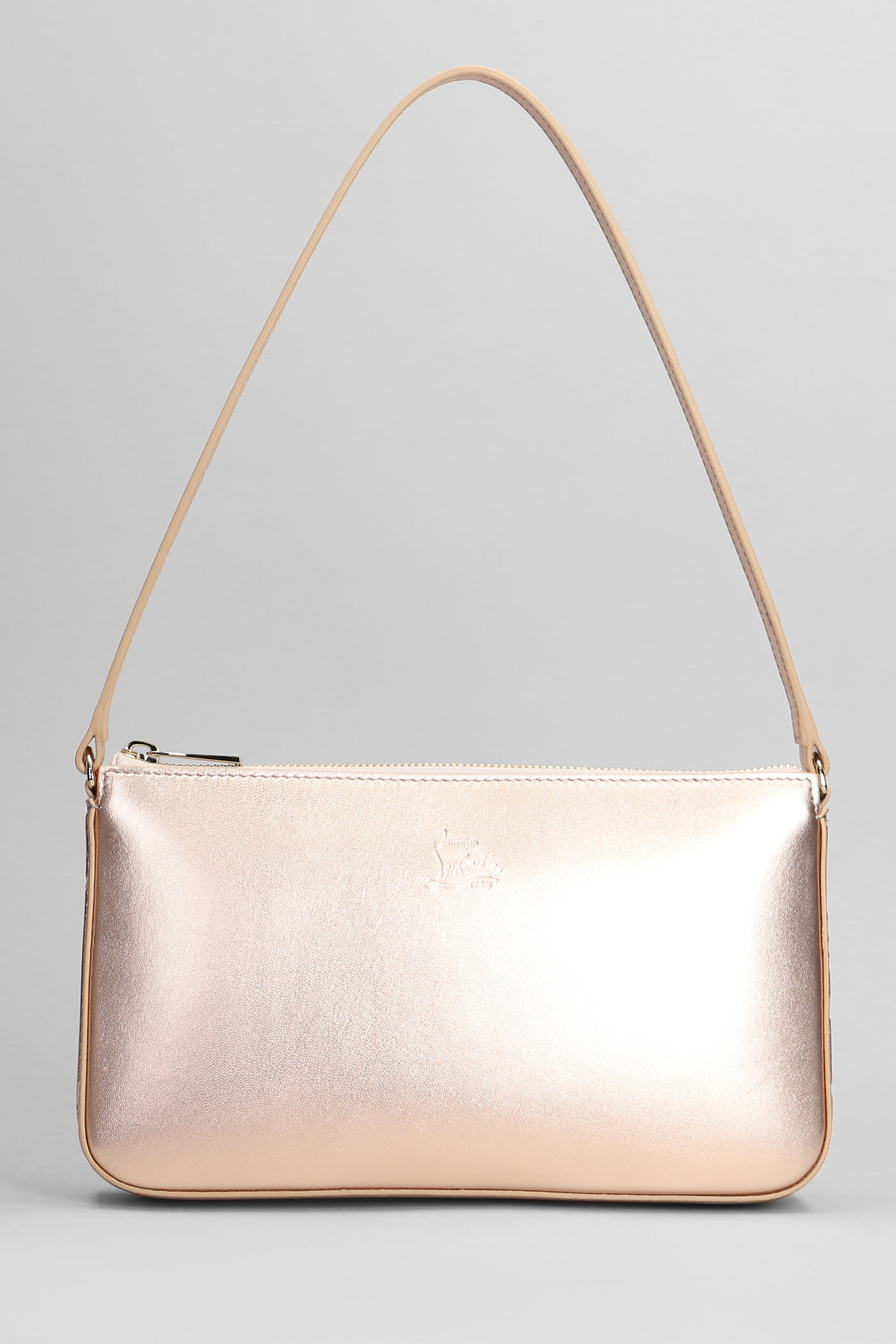 Shop Christian Louboutin Loubila Shoulder Bag In Rose-pink Leather