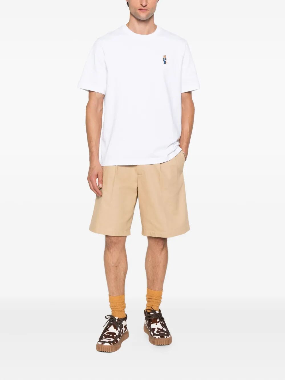 Maison Kitsuné Dressed Fox Comfort Tee Shirt In White