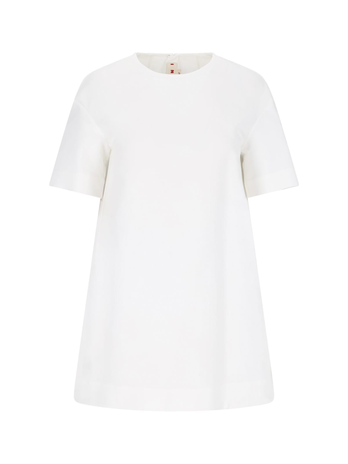 Shop Marni Cocoon Mini Dress In White