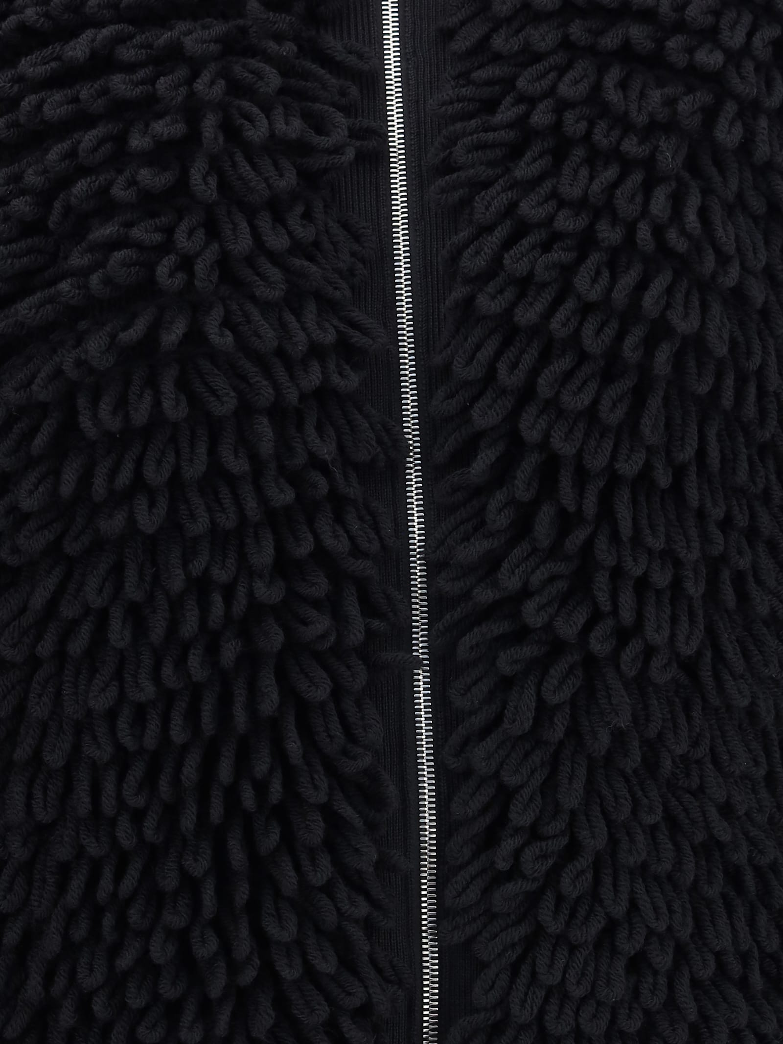 Moncler Genius X Ee72 By Edward Enninful Wool-blend Down Cardigan In Black