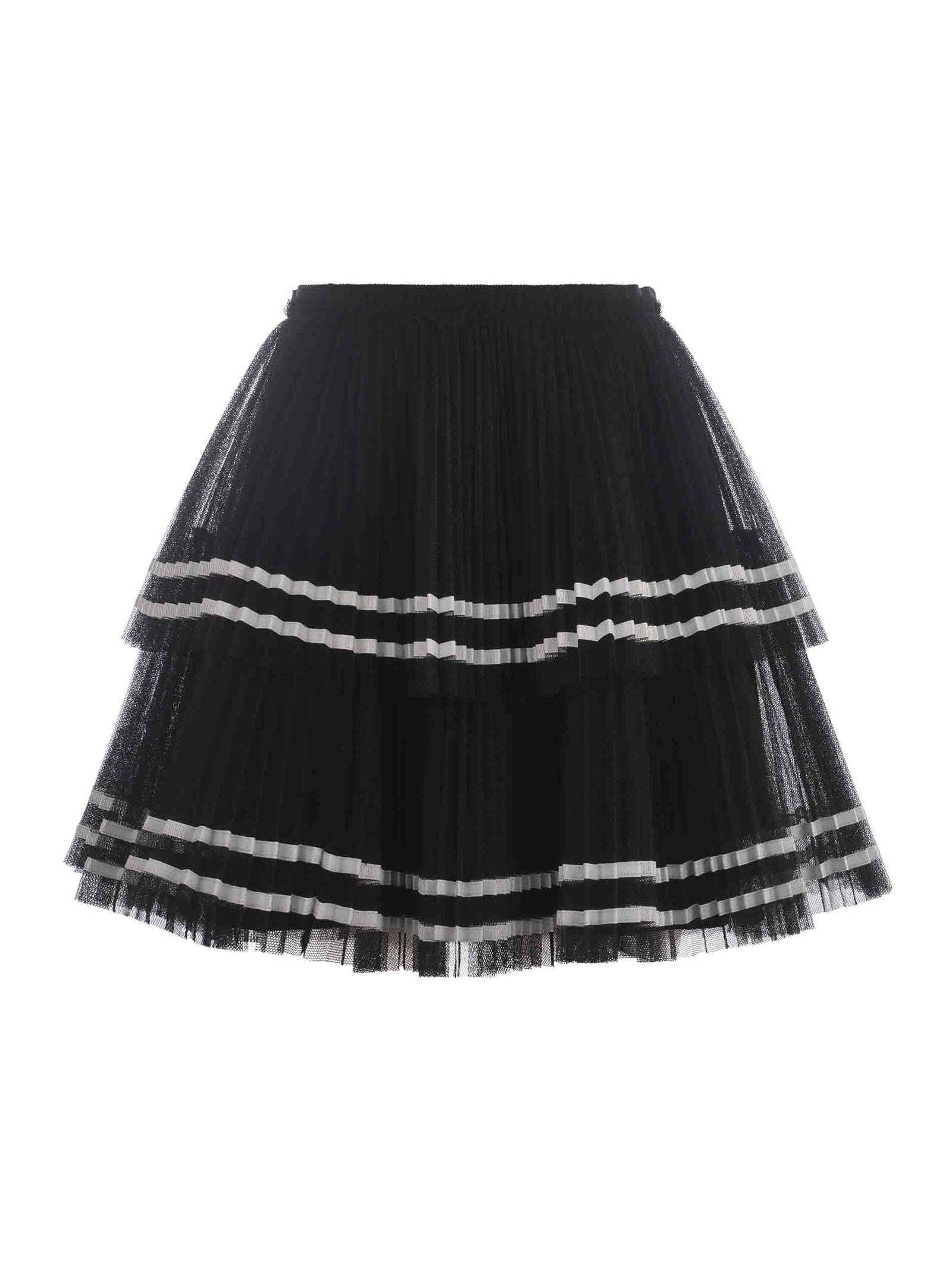 Shop Red Valentino Skirt  Pleated In Nero
