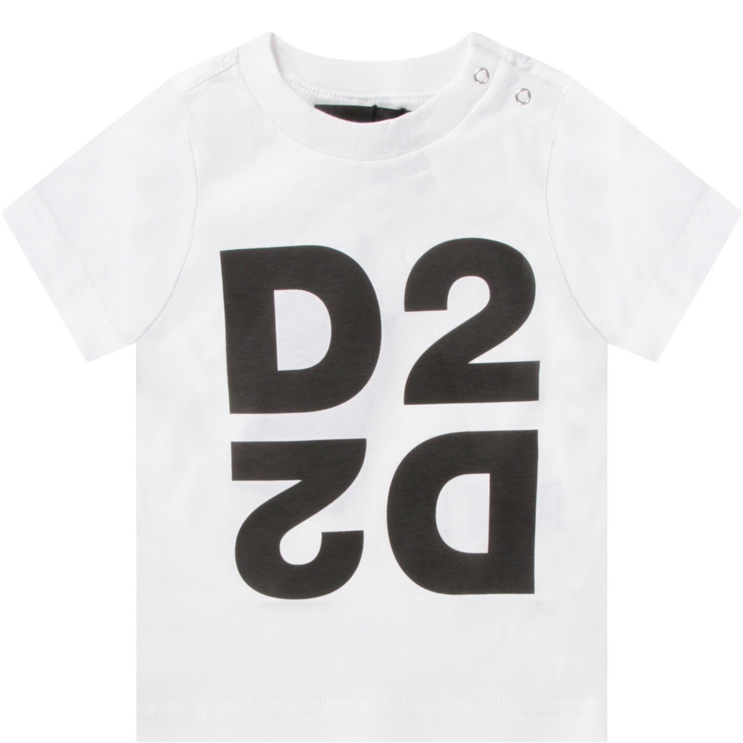 Dsquared2 White T-shirt For Baby Boy With Double Logo
