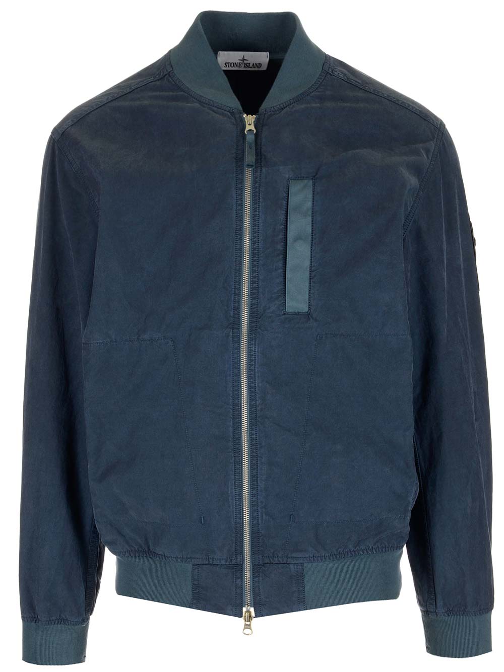 Stone Island Logo-patch Bomber Jacket In Blue | ModeSens