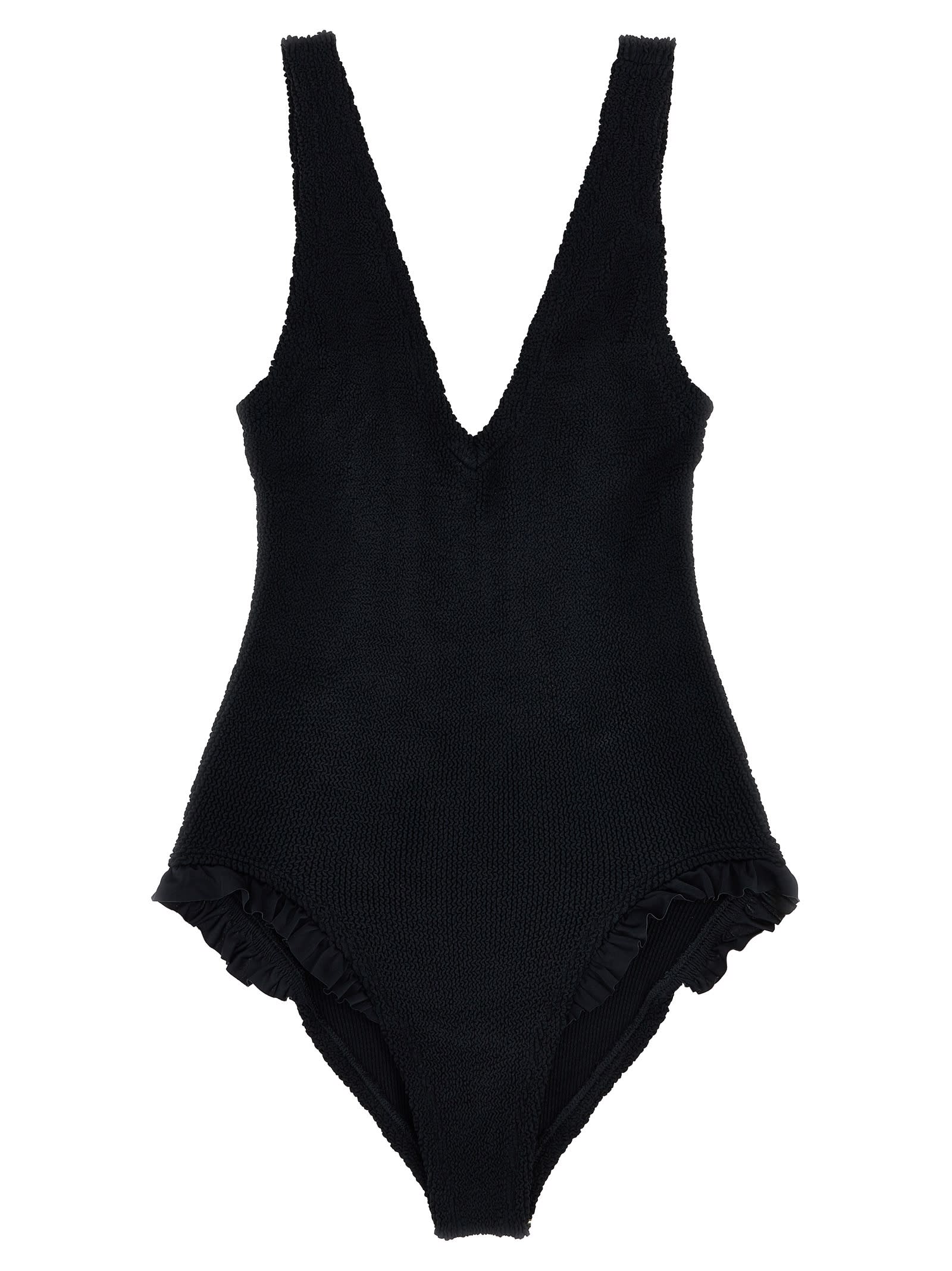 Hunza G Sadie Swim One-piece Swimsuit In Black