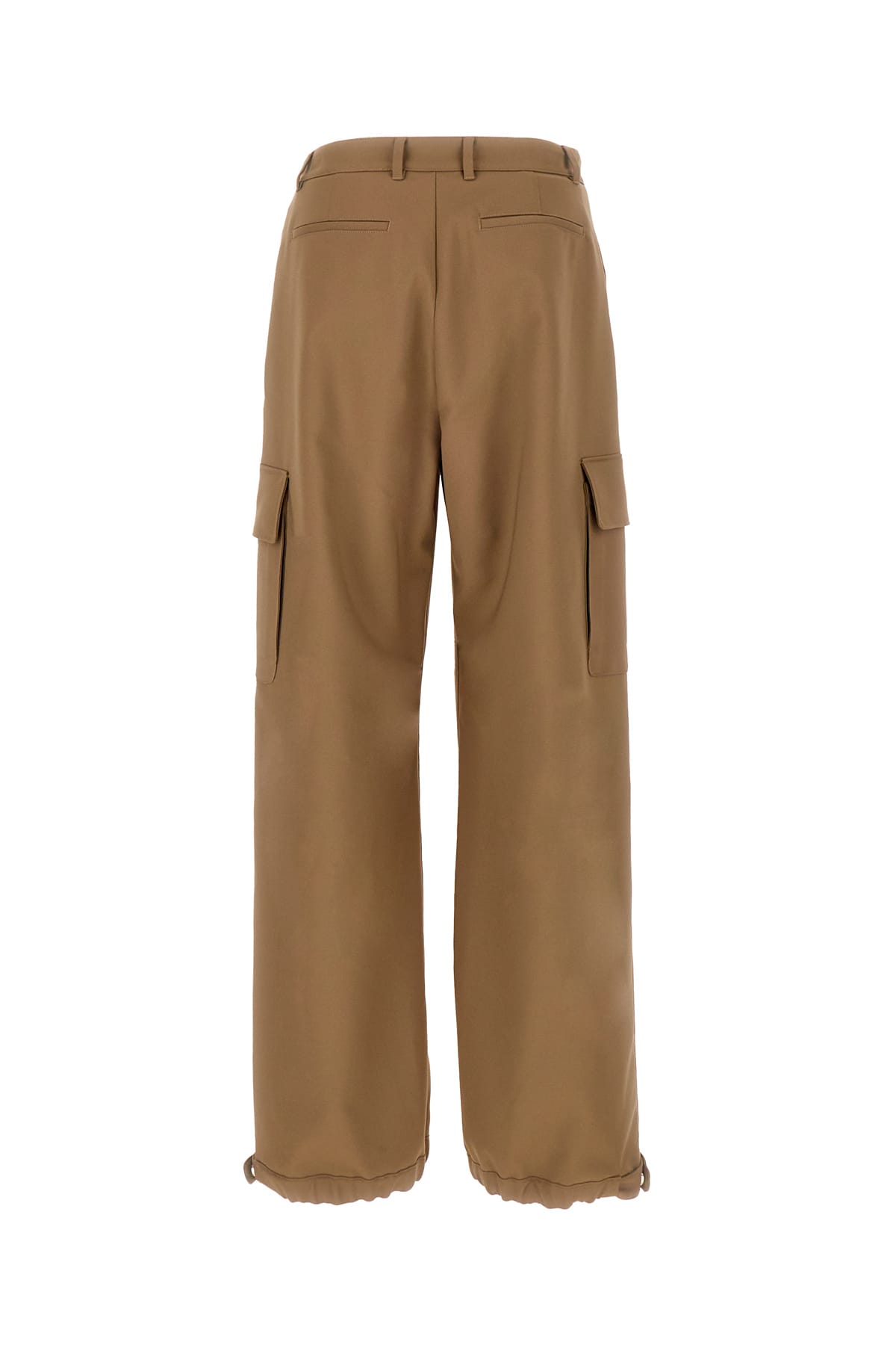 Shop Off-white Biscuit Polyester Cargo Pants In 6161