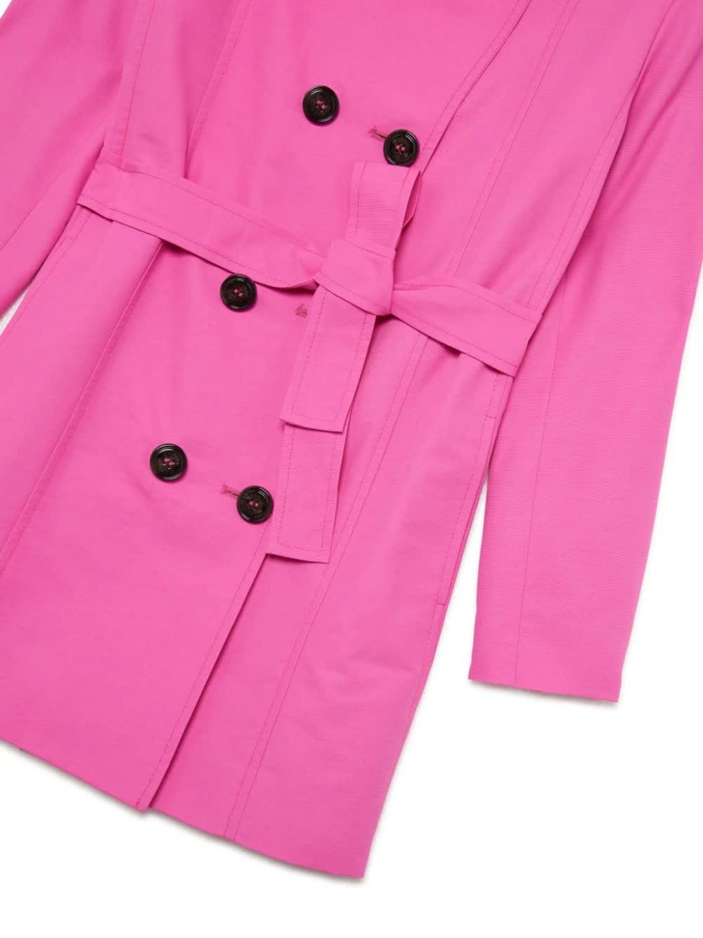 Shop Max&amp;co. Fuchsia Milo Trench Coat In Pink