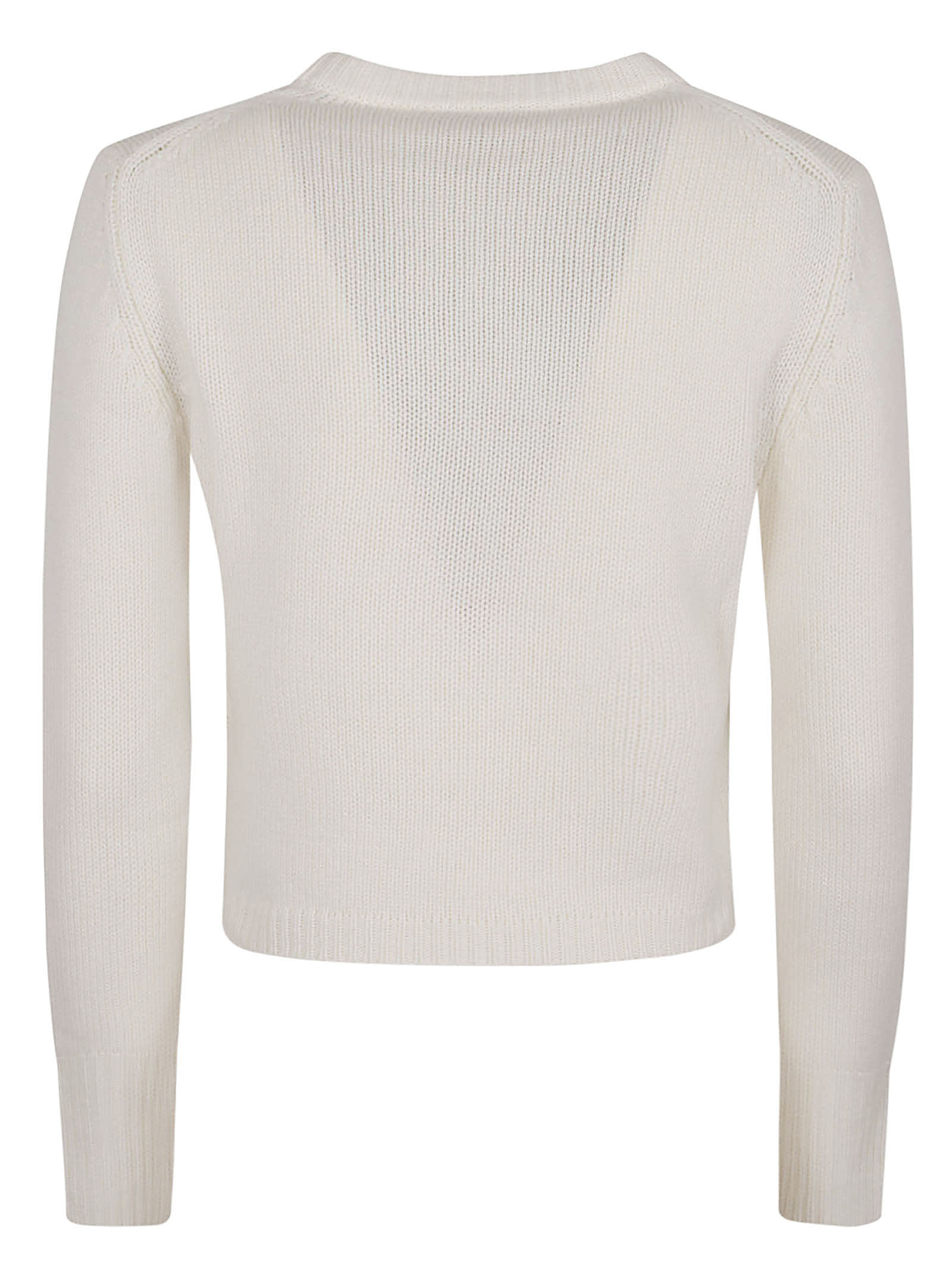 Shop Valentino Pull In Cashmere V Gold In Avorio