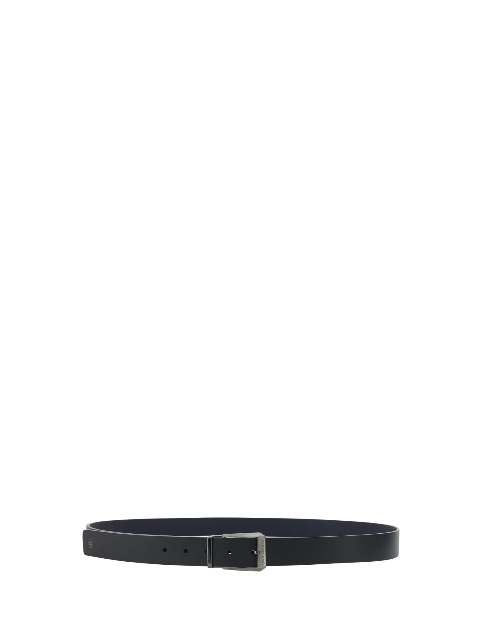 Shop Ferragamo Reversible Belt In Blue