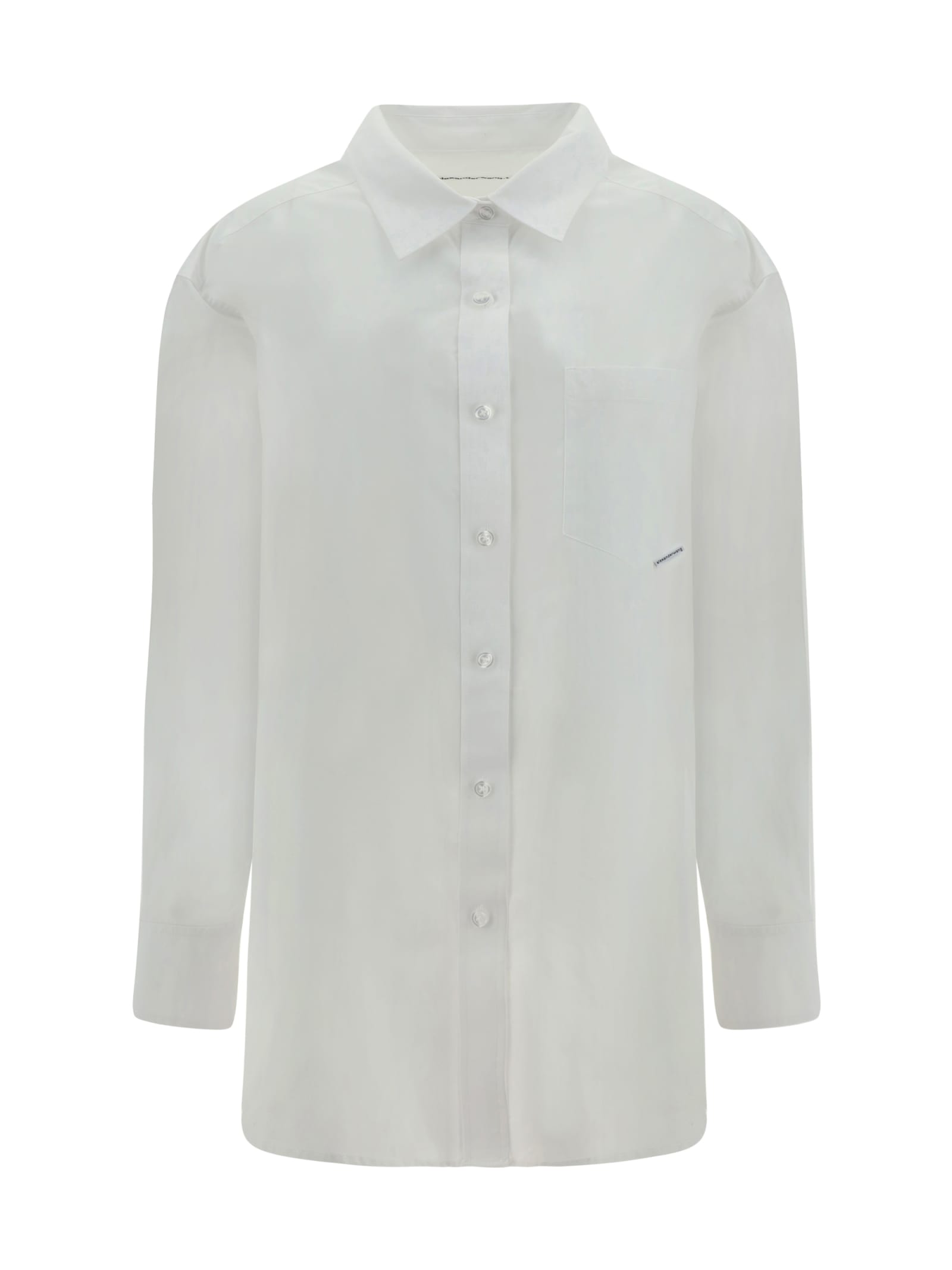Shop Alexander Wang Boyfriend Shirt In Bianco