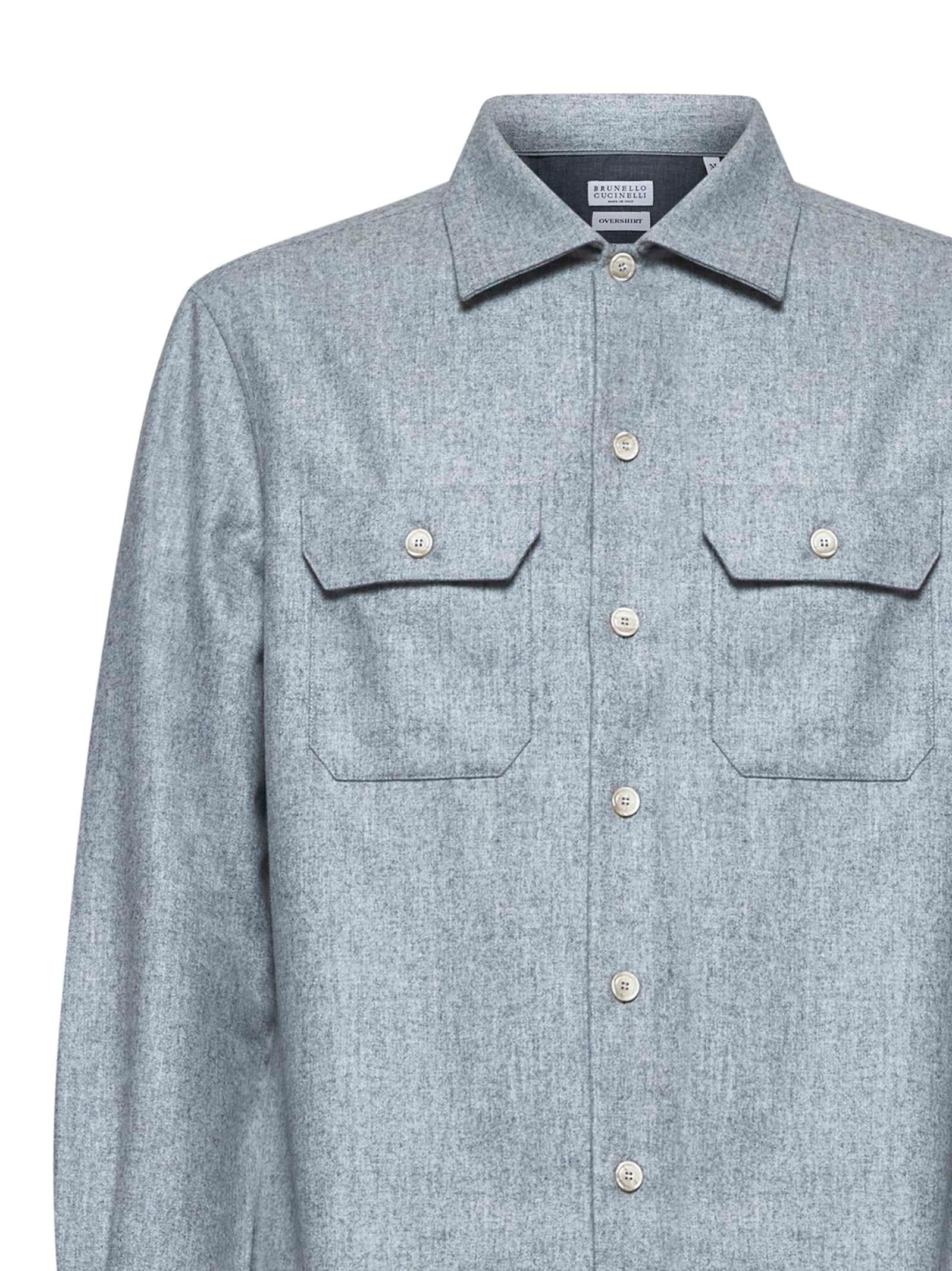 Shop Brunello Cucinelli Shirt In Grigio