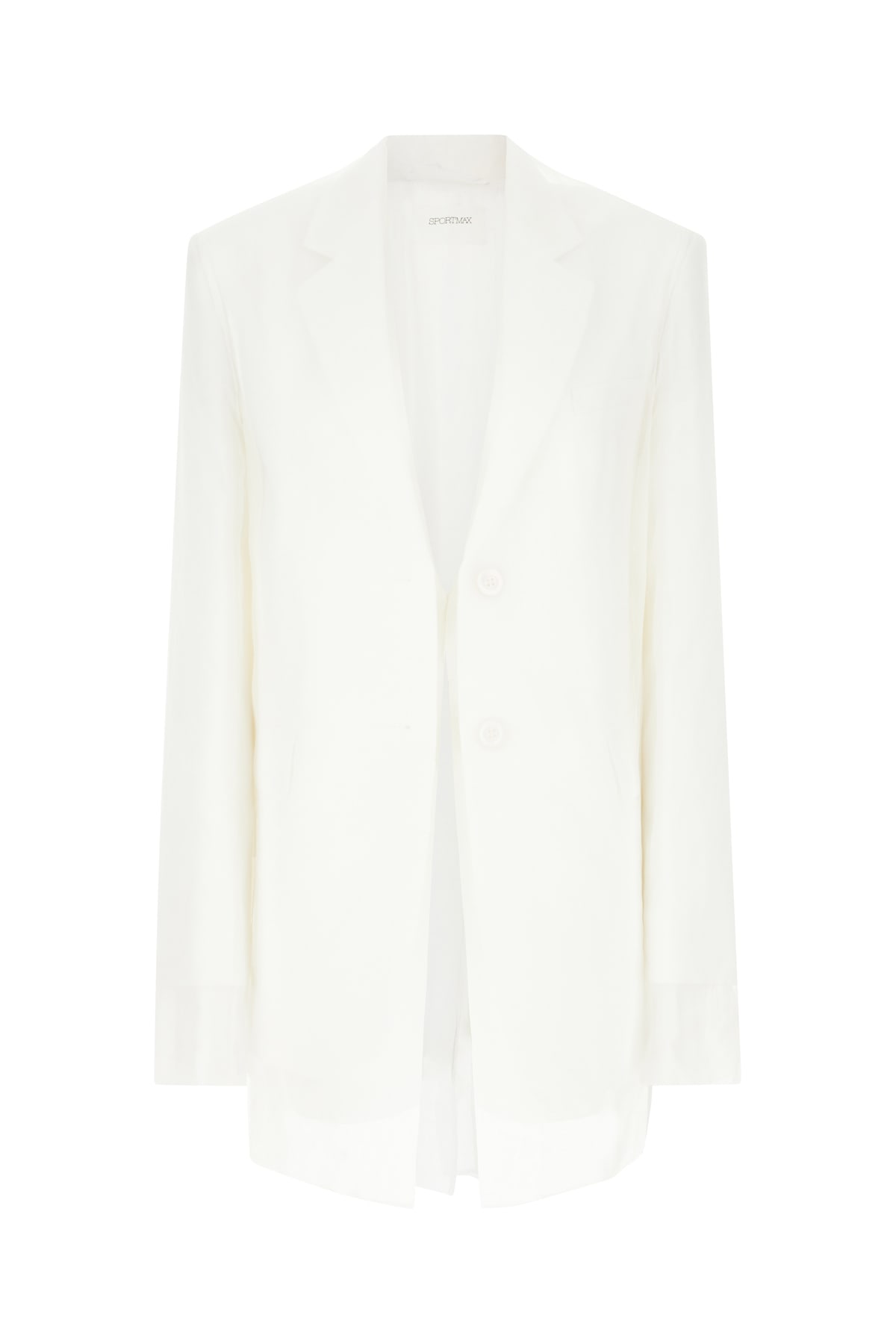 White Silk Blend Blazer