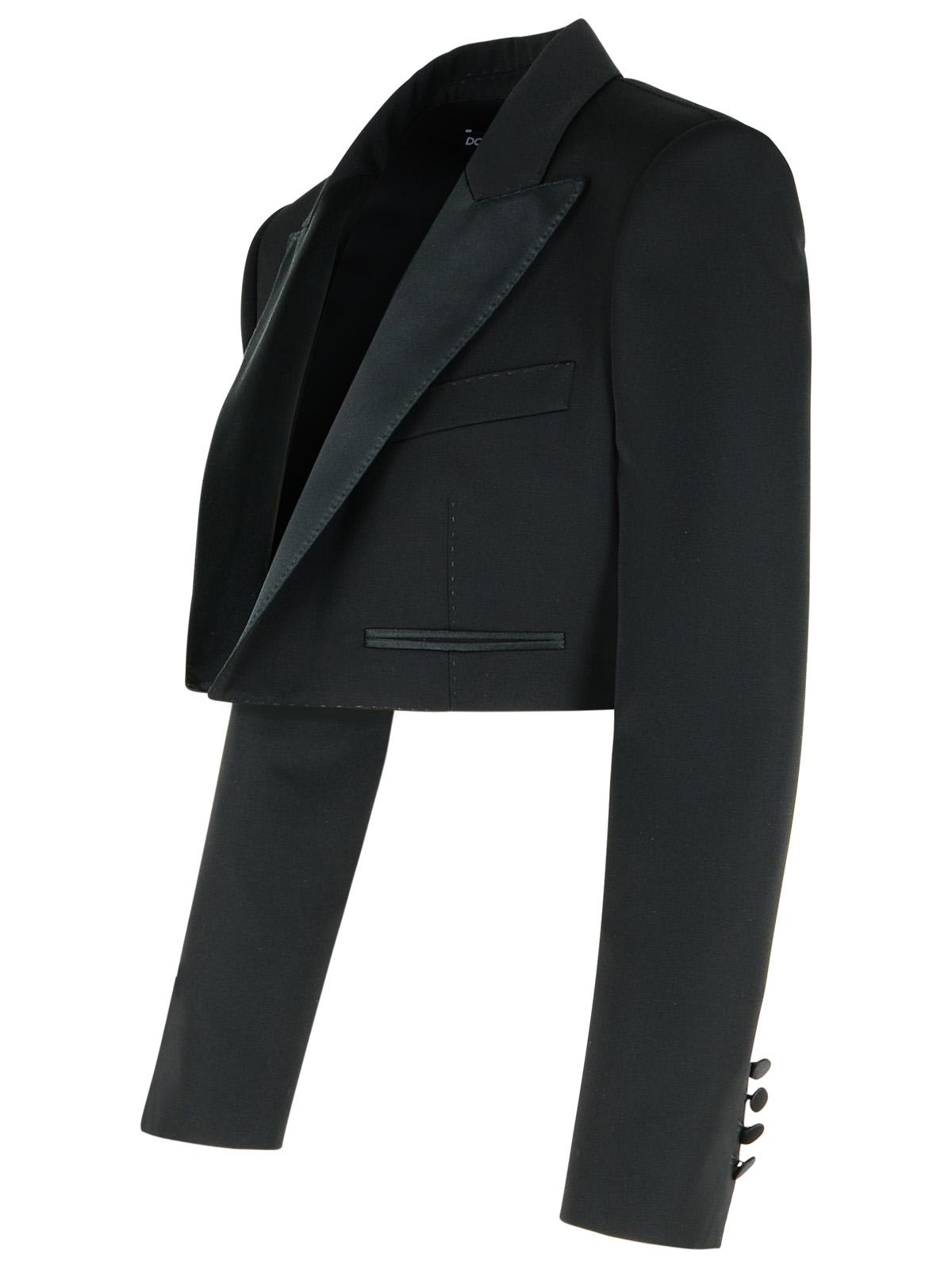 Shop Dolce & Gabbana Black Wool Blend Blazer