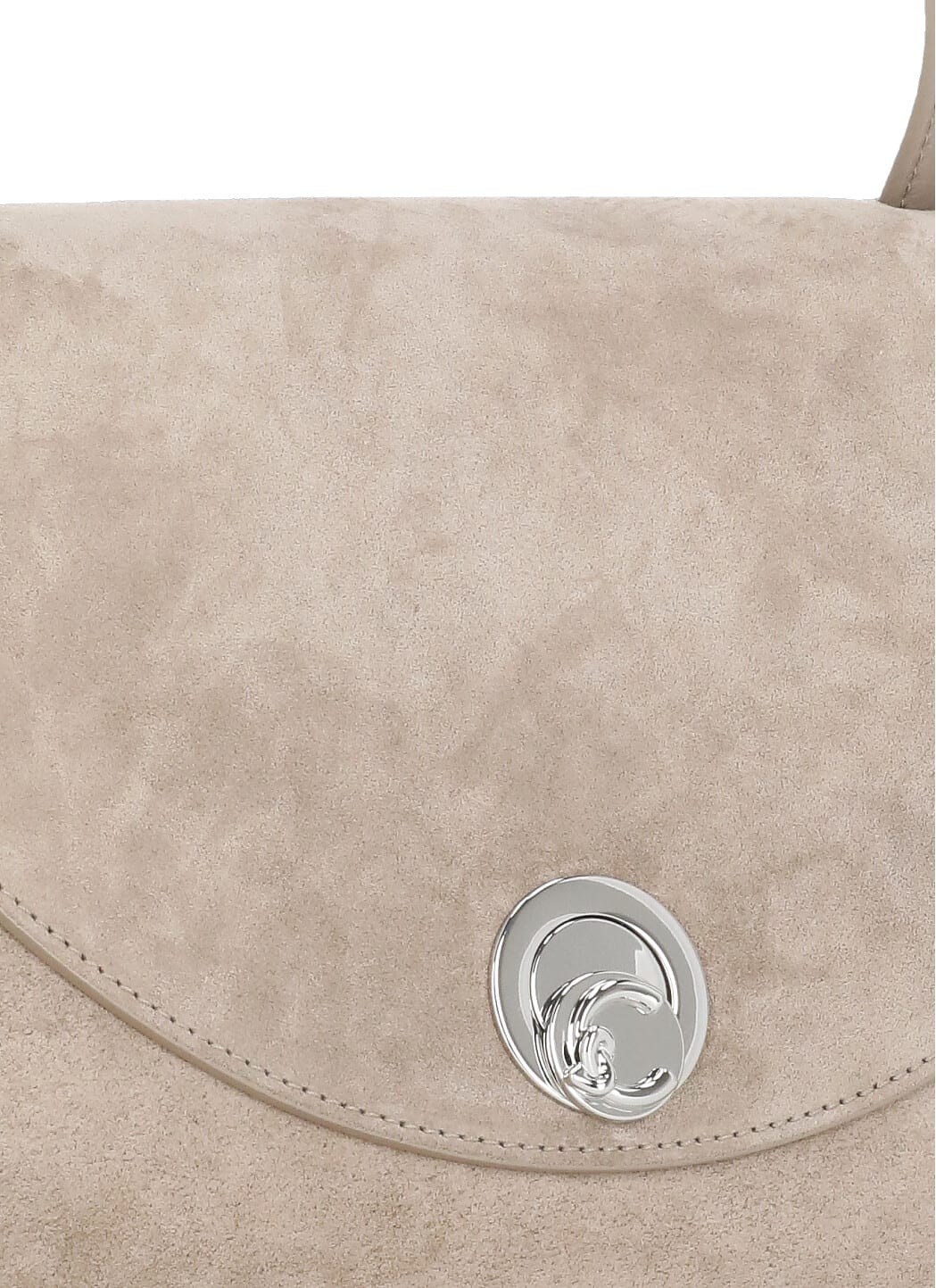 Coccinelle Dove Grey Suede Leather Shoulder Bag In Gray