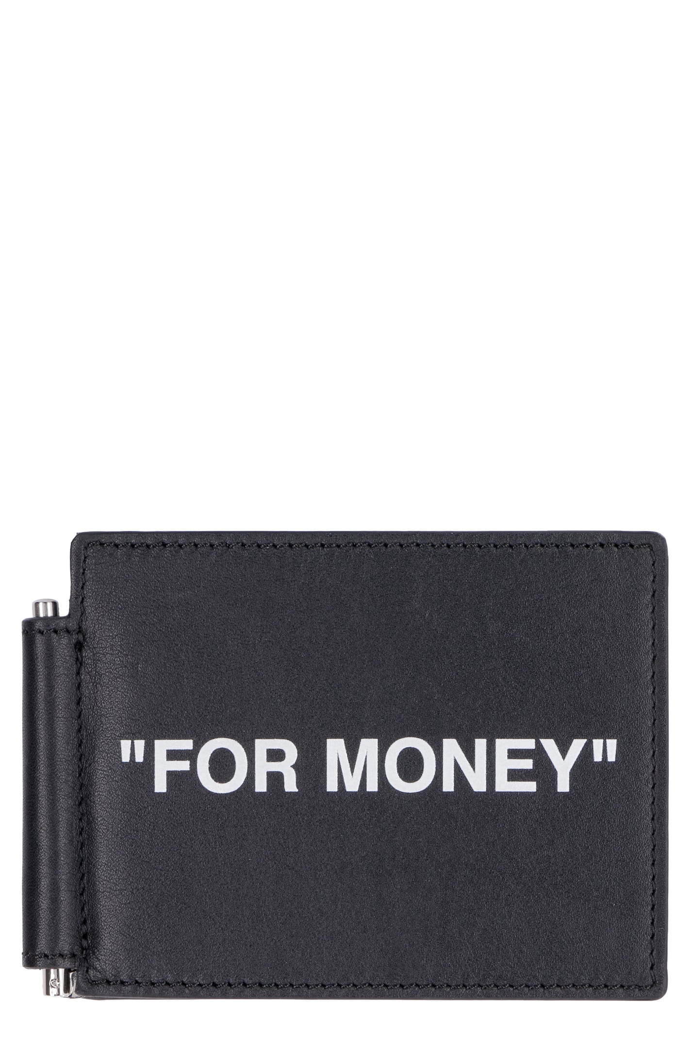 Off-white Leather Wallet In Black