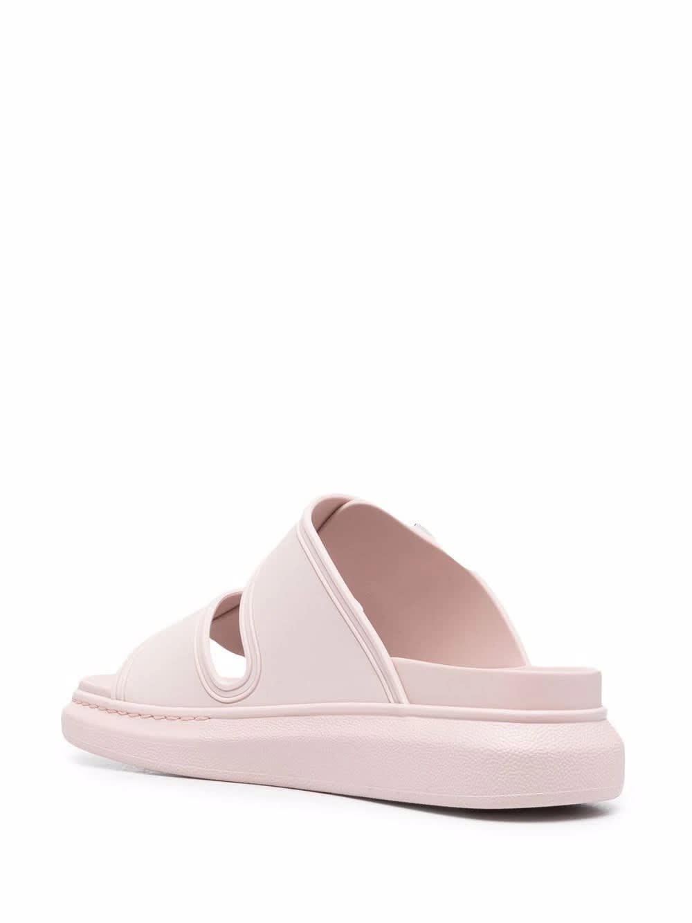 Shop Alexander Mcqueen Pink And Silver Hybrid Sandals