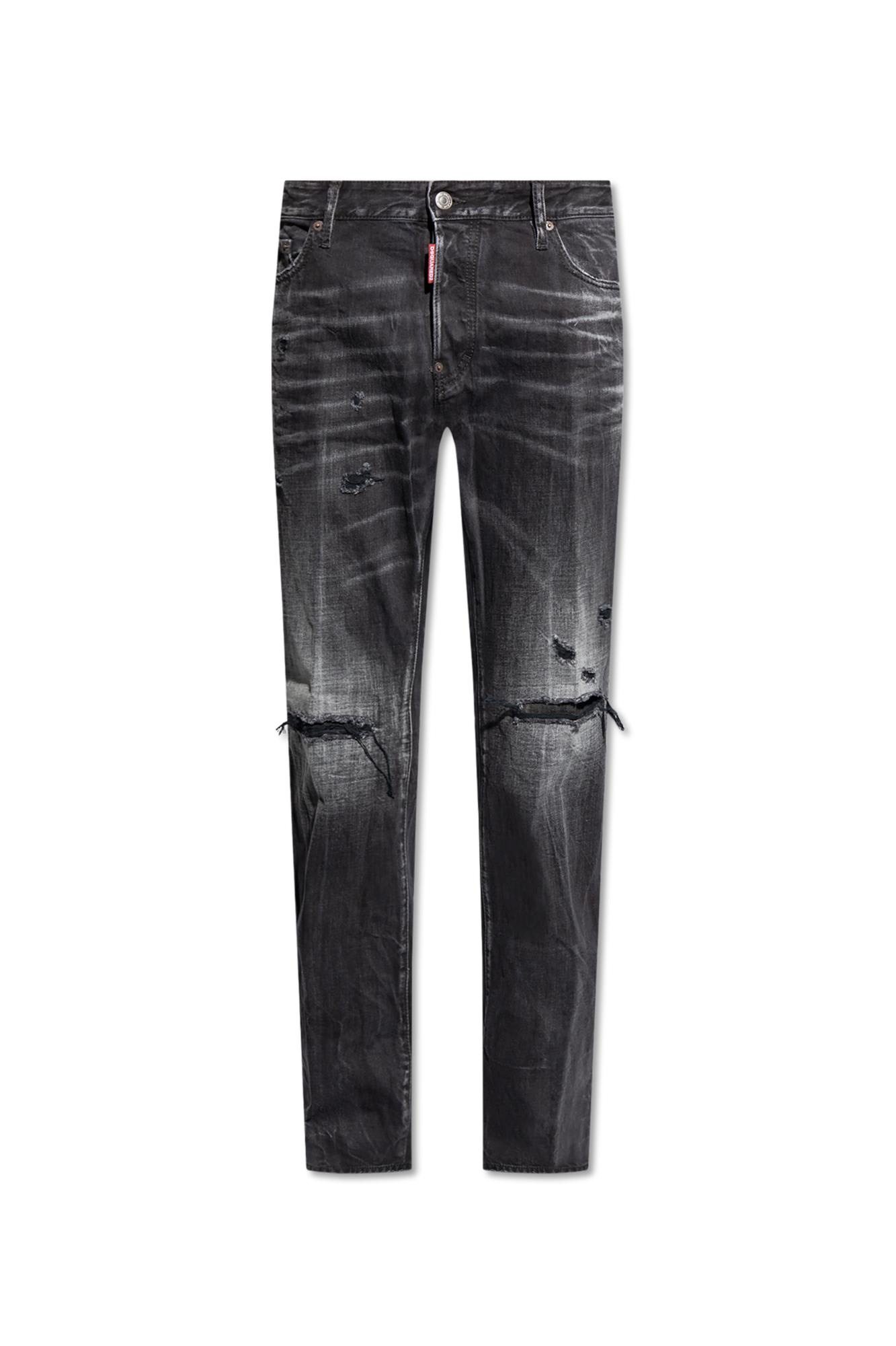 Shop Dsquared2 Roadie Jeans In Nero