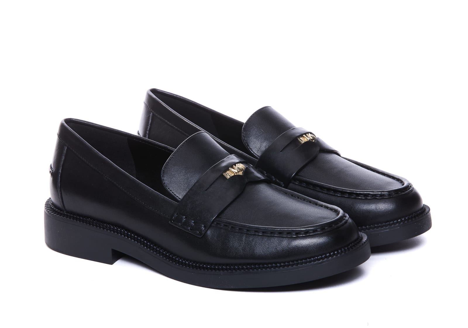 Shop Michael Michael Kors Eden Loafers In Black