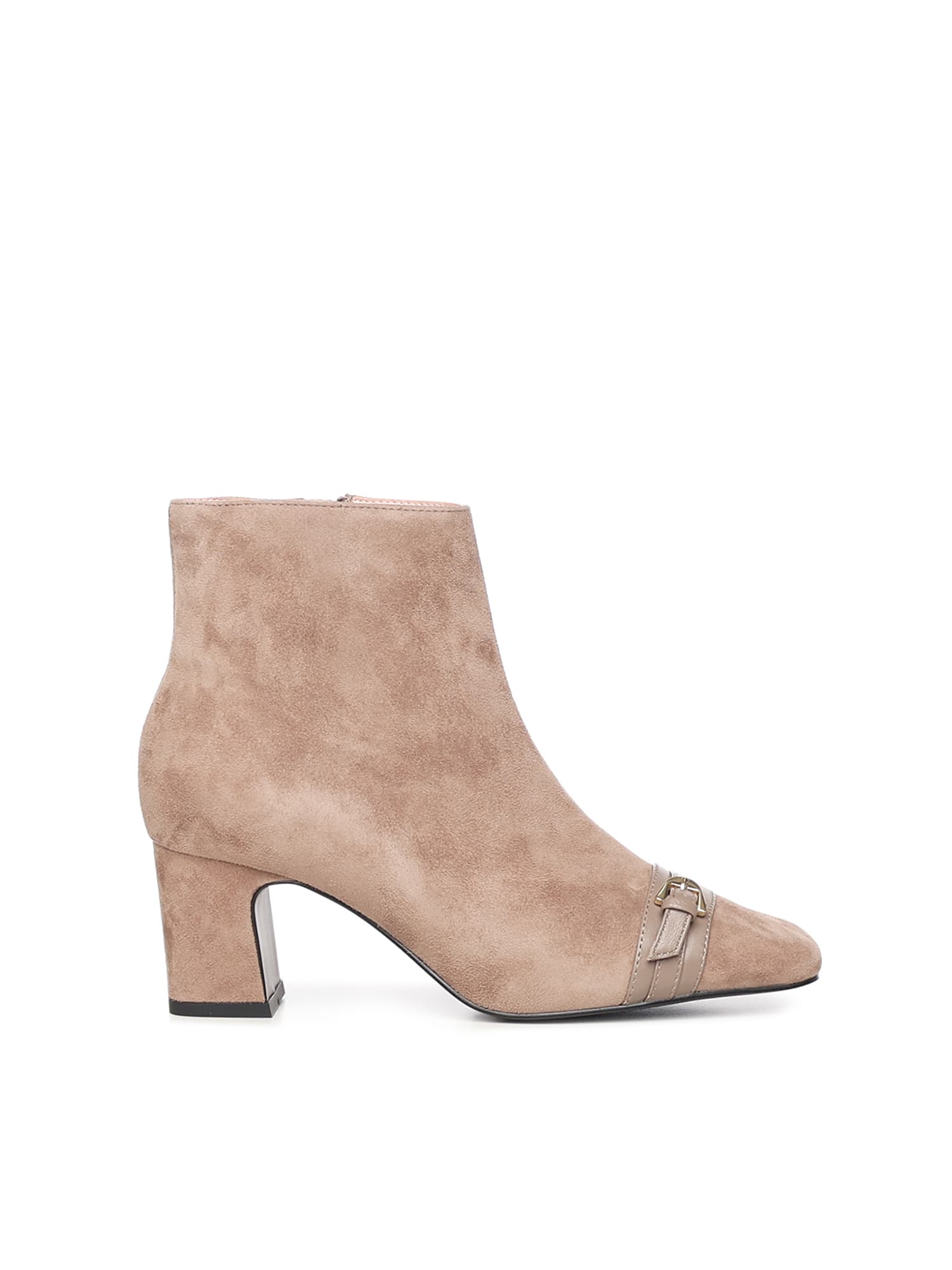 Coccinelle Nadja Suede Ankle Boots In Neutral