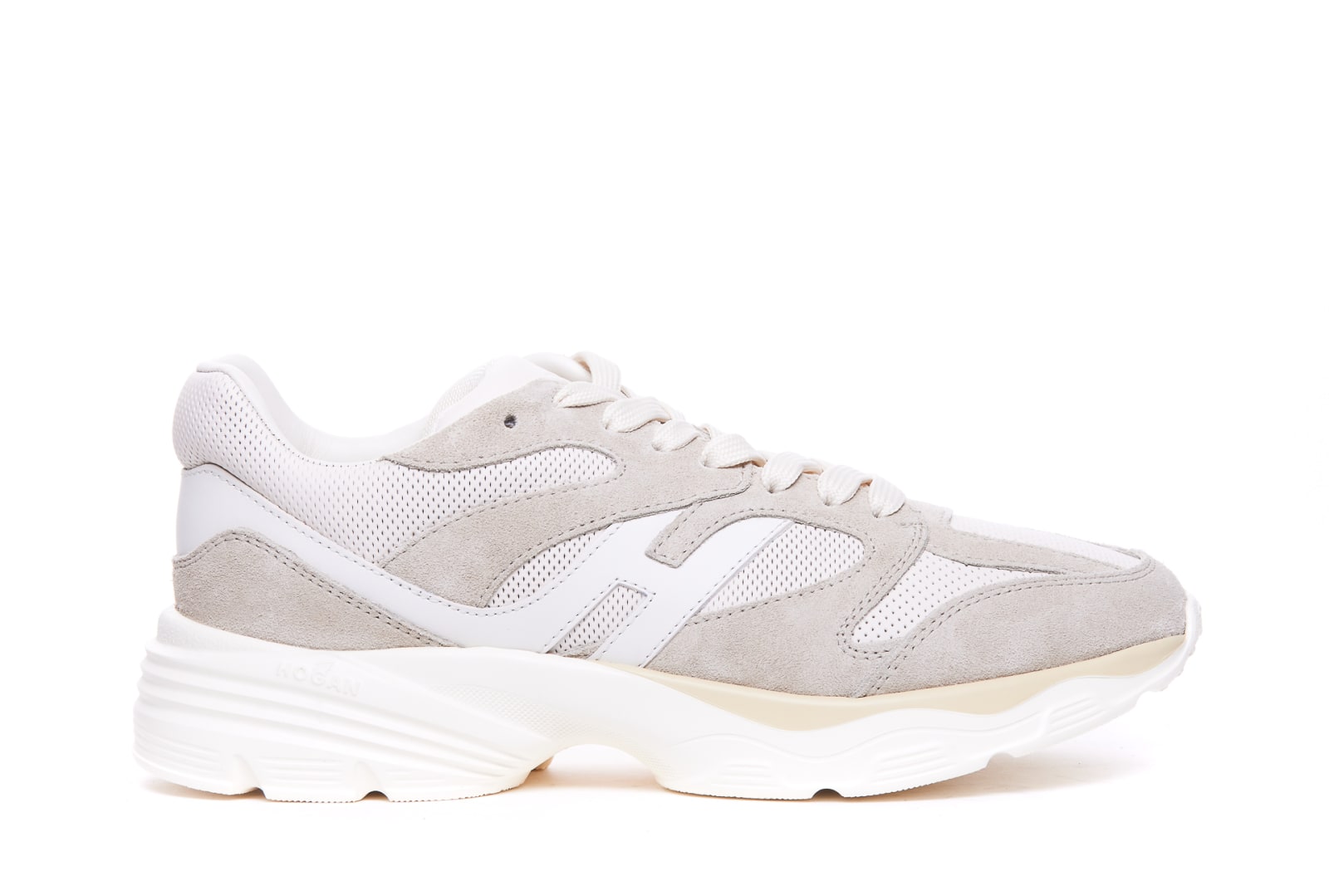 Shop Hogan H665 Sneakers In Beige